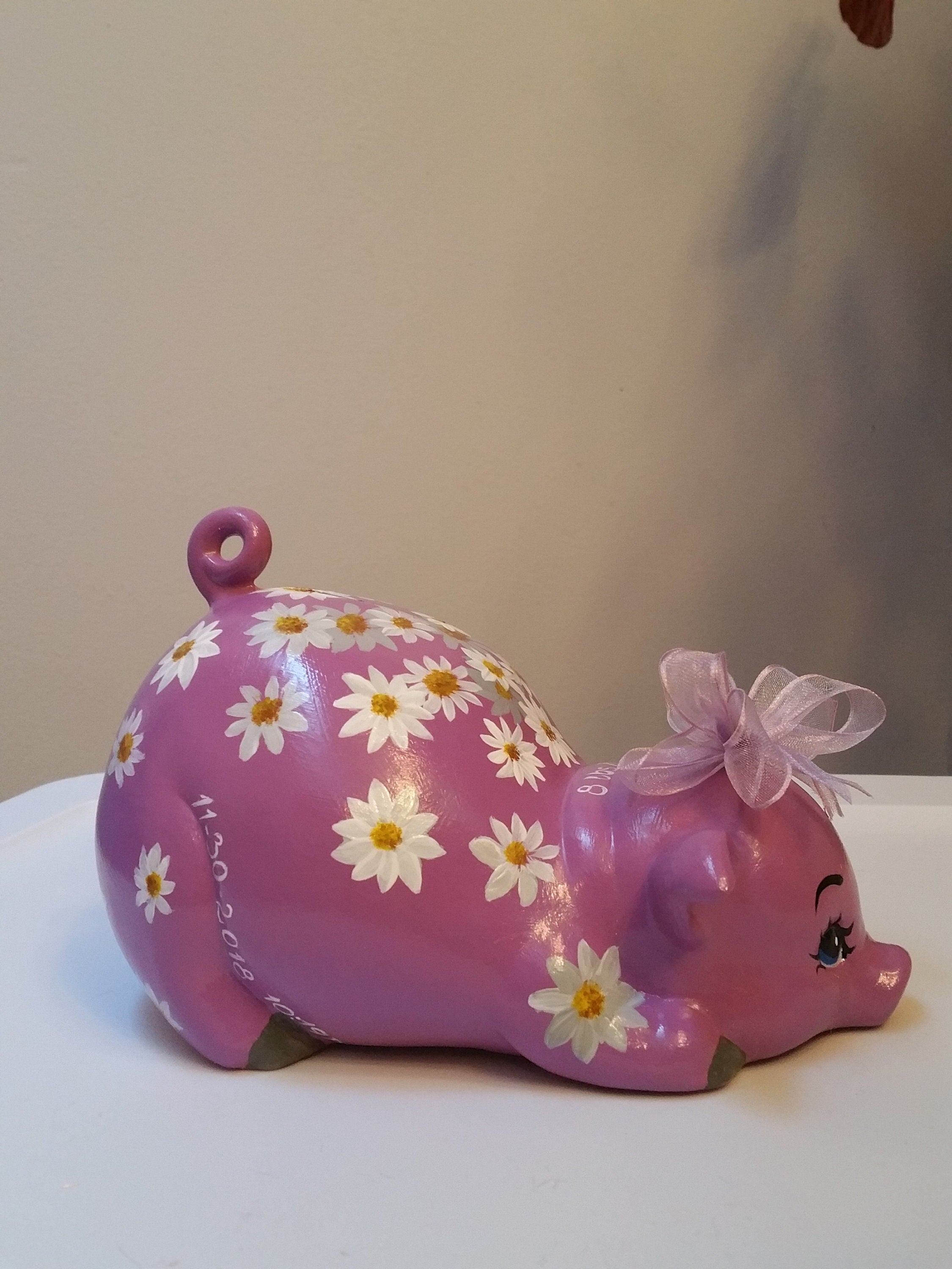 Piggy bank/personalized piggy bank/custom piggy bank/girls piggy bank/ceramic piggy bank/baby gift/baby shower gift/birthday gift