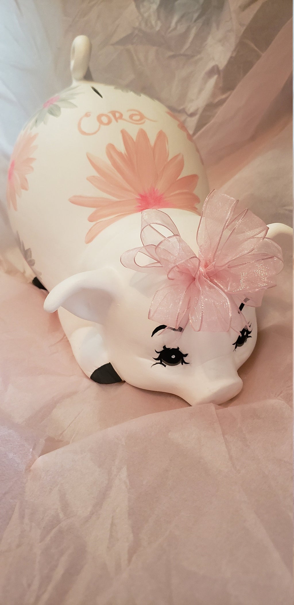 Piggy bank/personalized piggy bank/custom piggy bank/girls piggy bank/ceramic piggy bank/baby gift/baby shower gift/birthday gift