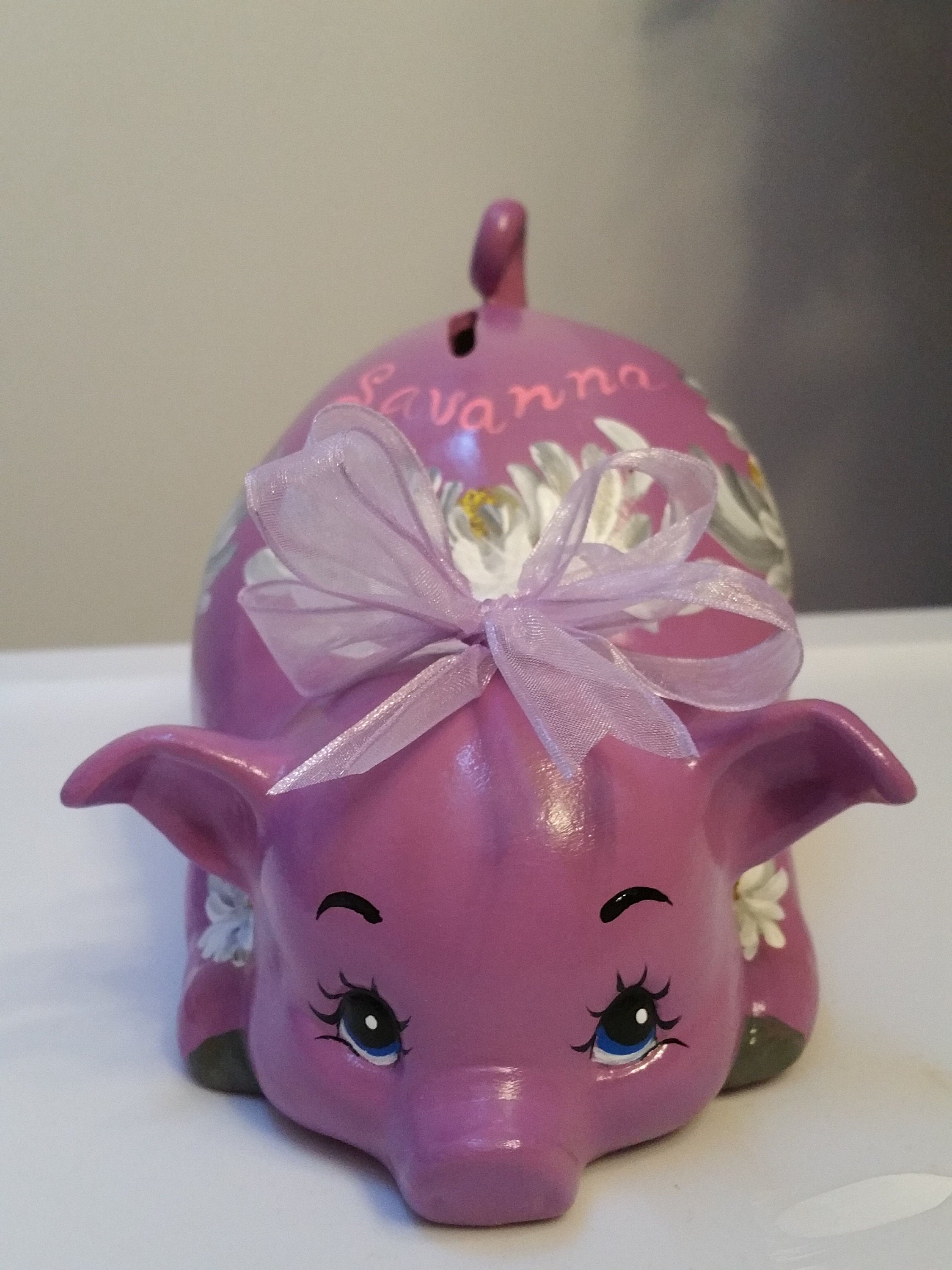 Piggy bank/personalized piggy bank/custom piggy bank/girls piggy bank/ceramic piggy bank/baby gift/baby shower gift/birthday gift