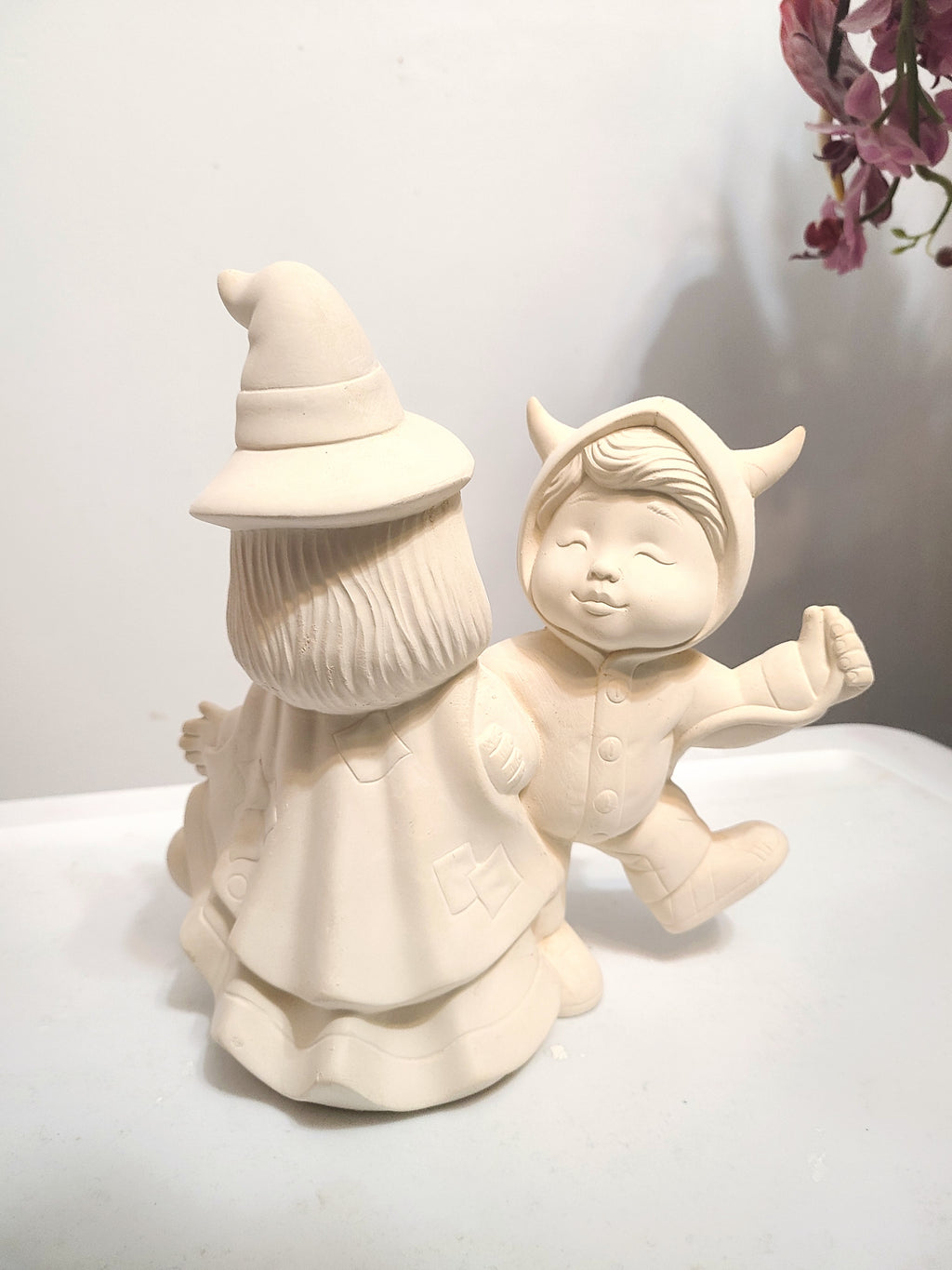 Dora Sweet Tot Witch and Devil Boy Dancing - Bisque