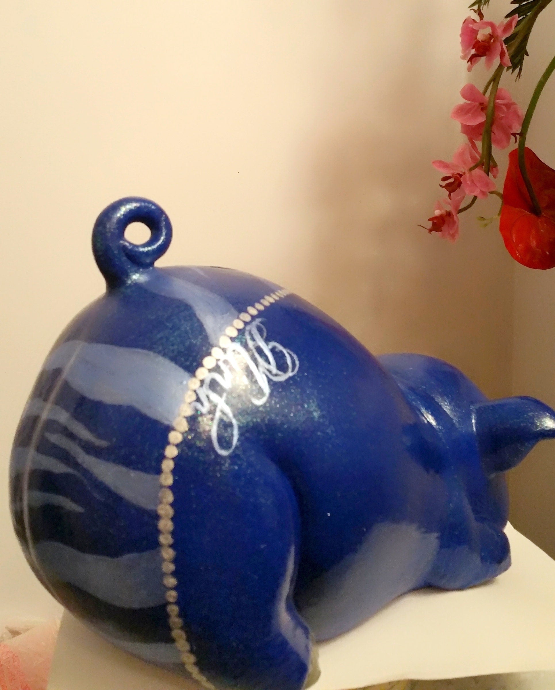Personalized piggy bank, boys piggy bank, blue piggy bank