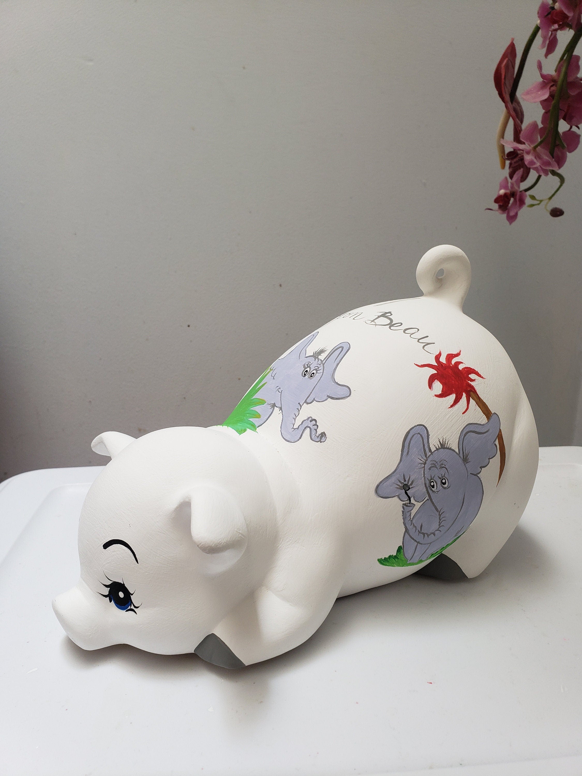 Piggy bank/personalized piggy bank/custom piggy bank/girls piggy bank/ceramic piggy bank/baby gift/baby shower gift/birthday gift