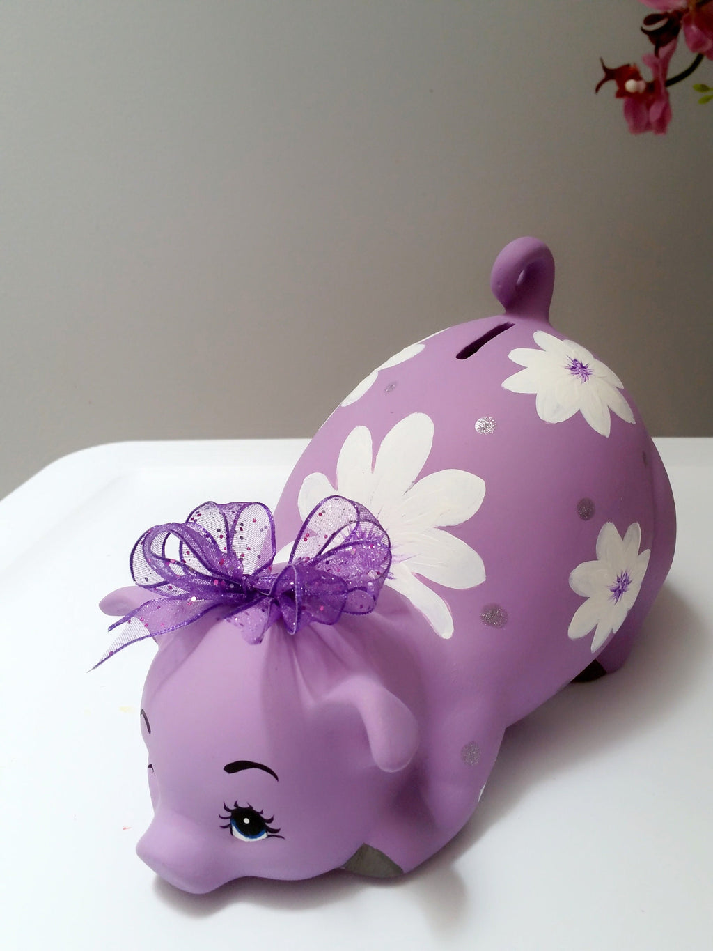 Personalized Piggy Bank/Piggy Bank/Girls Piggy Bank/Purple Piggy Bank/Baby gift/Baby shower gift