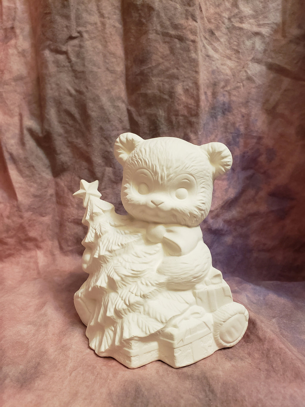 Ready-To-Paint Bear with Christmas Tree