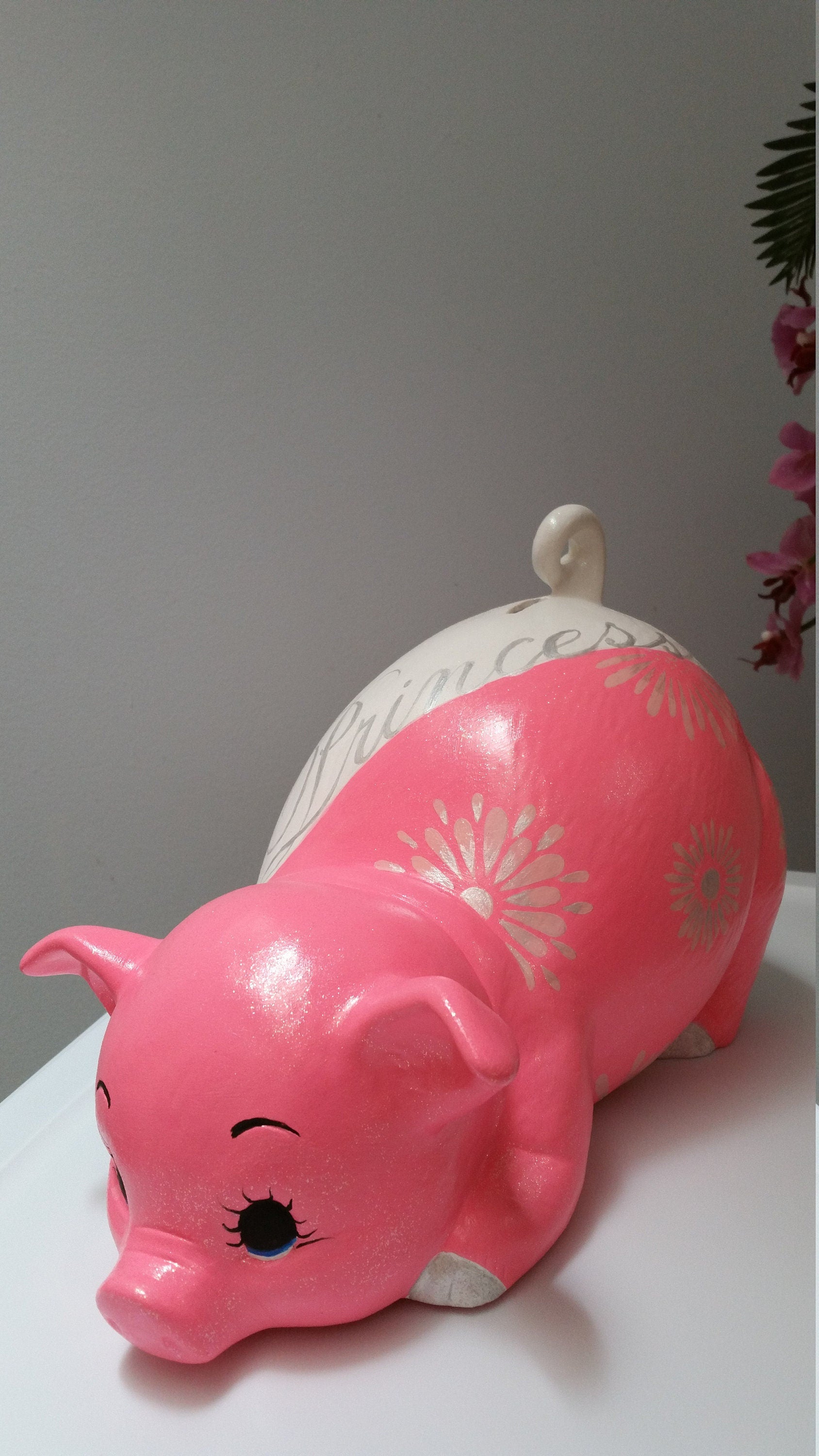 Personalized girls piggy bank, princess piggy bank, baby bank, piggy bank, girls piggy bank/ceramics piggy bank/Baby gift/Baby shower gift