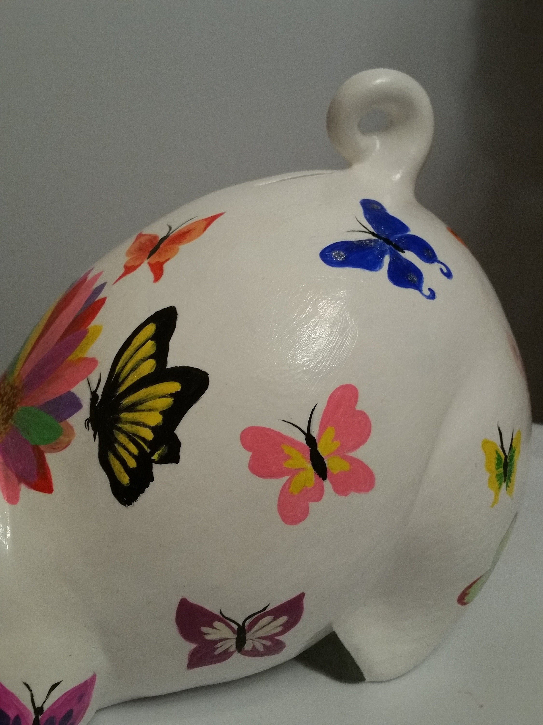 Large multicolor piggy bank/piggy bank/personalized piggy bank/girls piggy bank