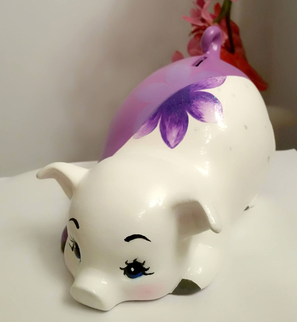 Personalized piggy bank, baby bank, girls piggy bank, ceramics piggy bank, baby gift, baby shower gift