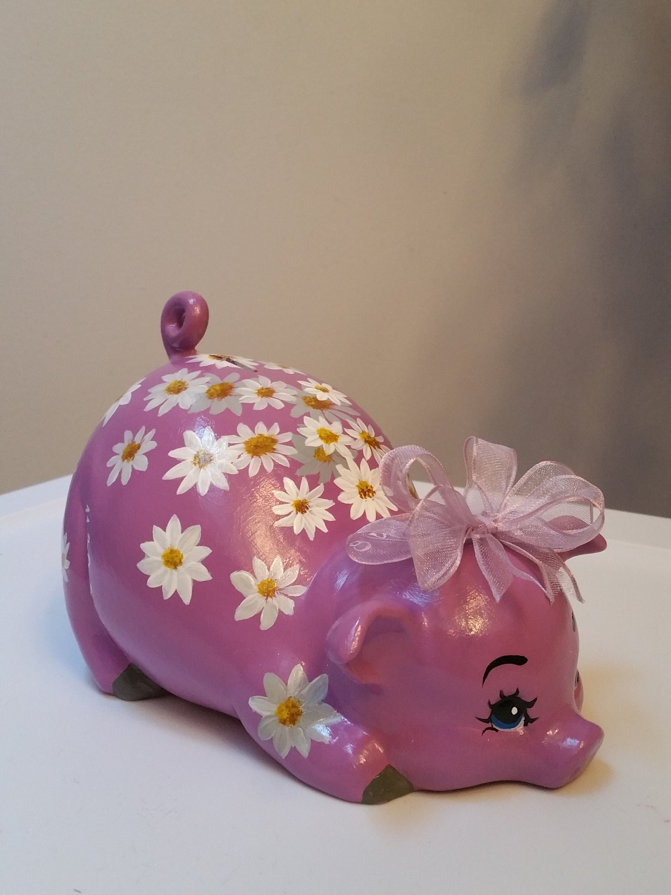 Piggy bank/personalized piggy bank/custom piggy bank/girls piggy bank/ceramic piggy bank/baby gift/baby shower gift/birthday gift