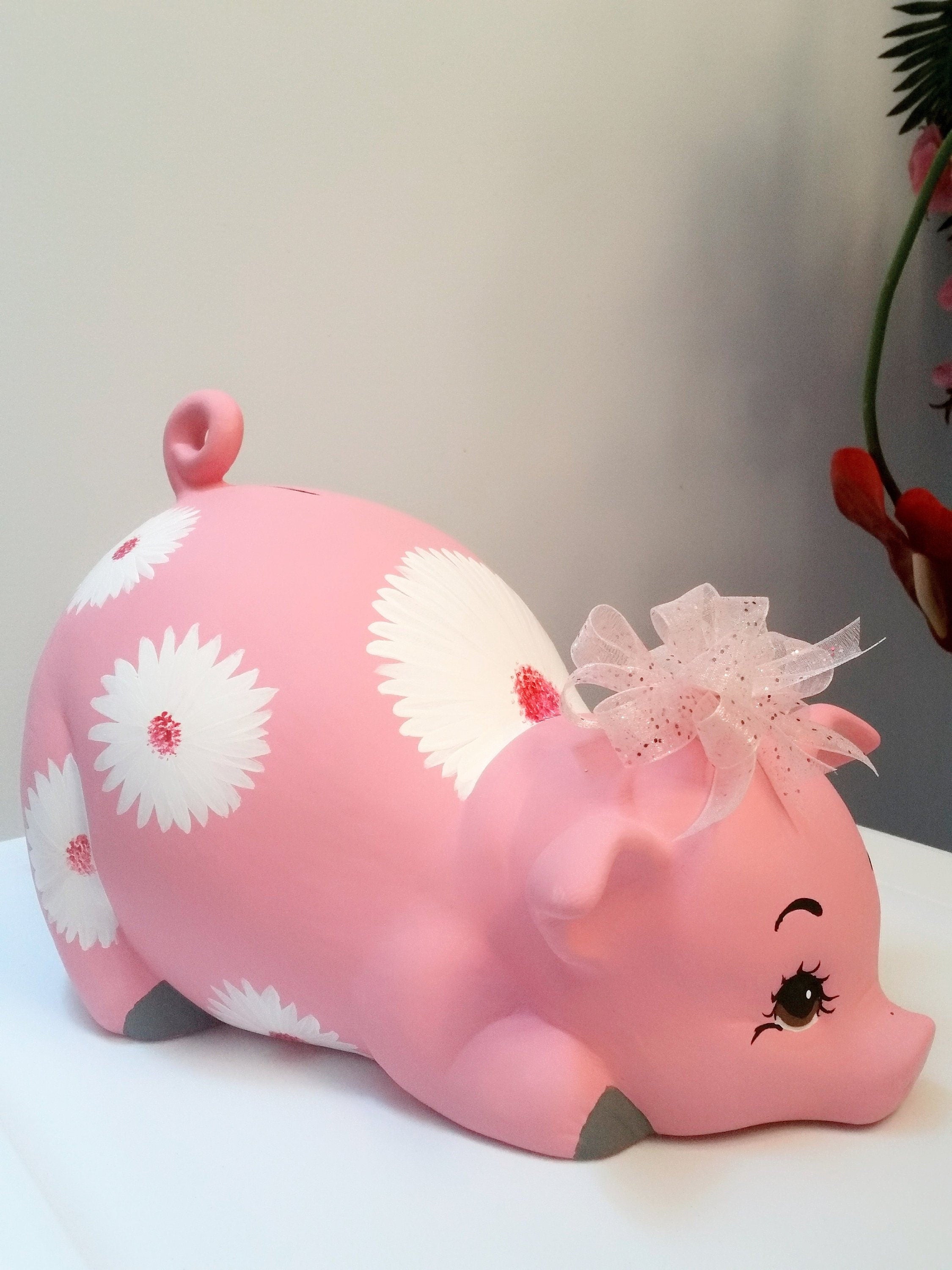 Piggy bank/personalized piggy bank/custom piggy bank/girls piggy bank/ceramic piggy bank/baby gift/baby shower gift/birthday gift