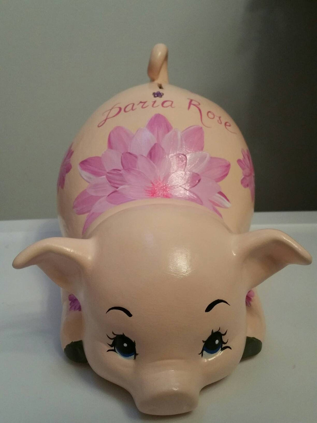 Piggy bank/large piggy bank/girls piggy bank/baby gift/baby shower gift/birthday gift/baptism gift/personalized piggy bank