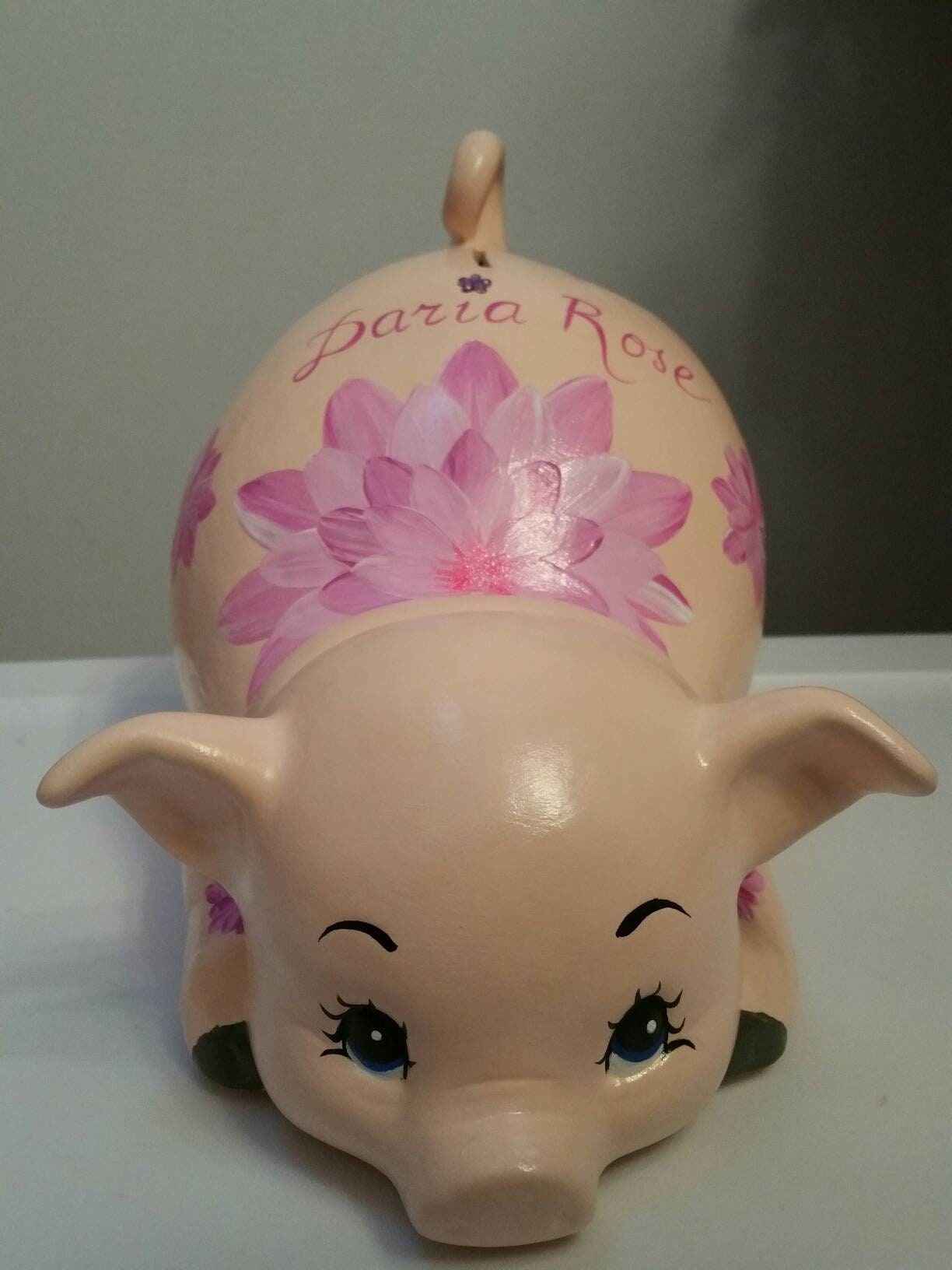 Piggy bank/large piggy bank/girls piggy bank/baby gift/baby shower gift/birthday gift/baptism gift/personalized piggy bank