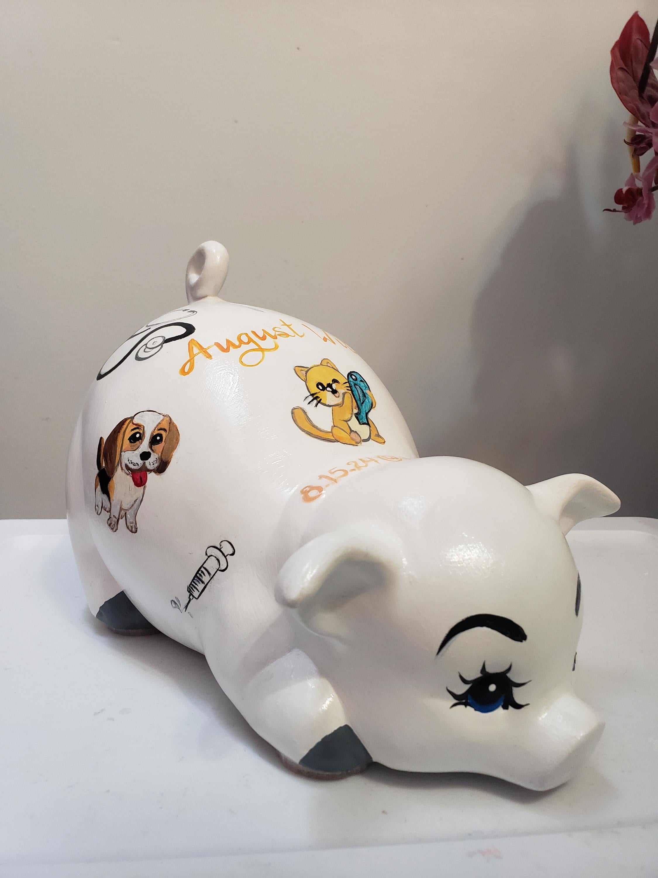 Large veterinary-themed piggy