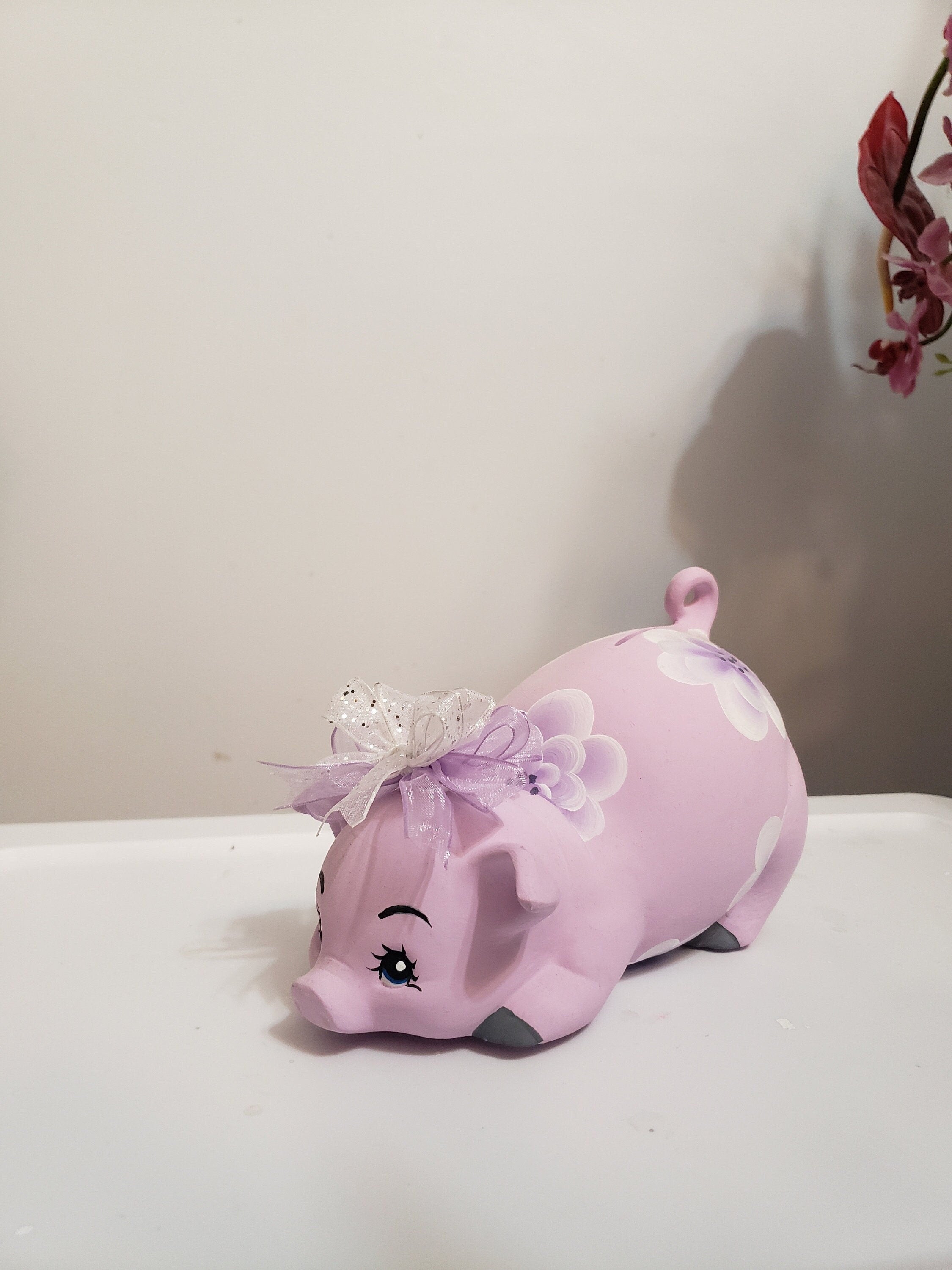 CLICK-N-SHIP Hand-painted Piggy bank-small sized