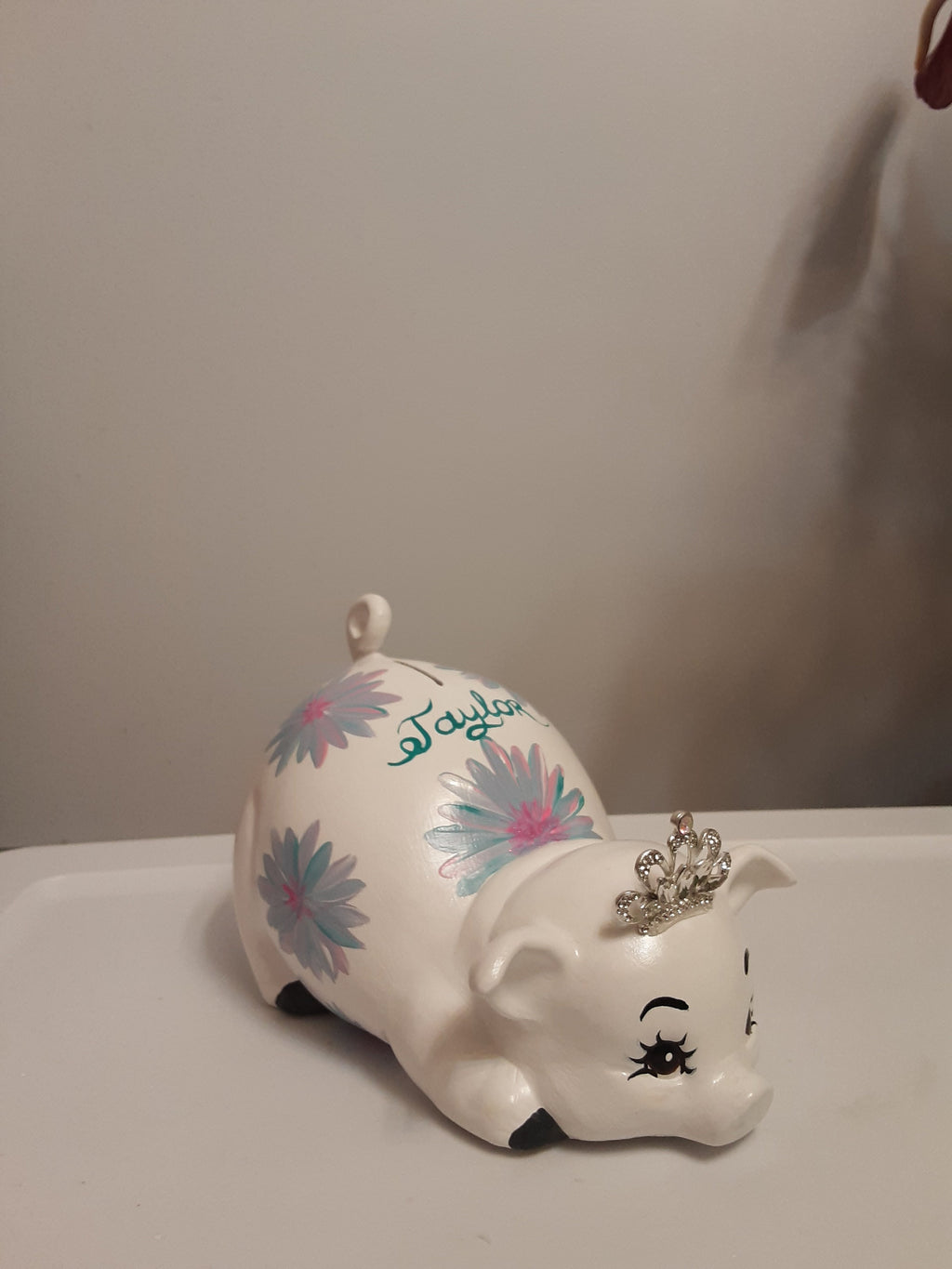 Large Piggy bank/personalized piggy bank/custom piggy bank/girls piggy bank/ceramic piggy bank/baby gift/baby shower gift/birthday gift