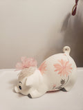 Large Floral Piggy Bank