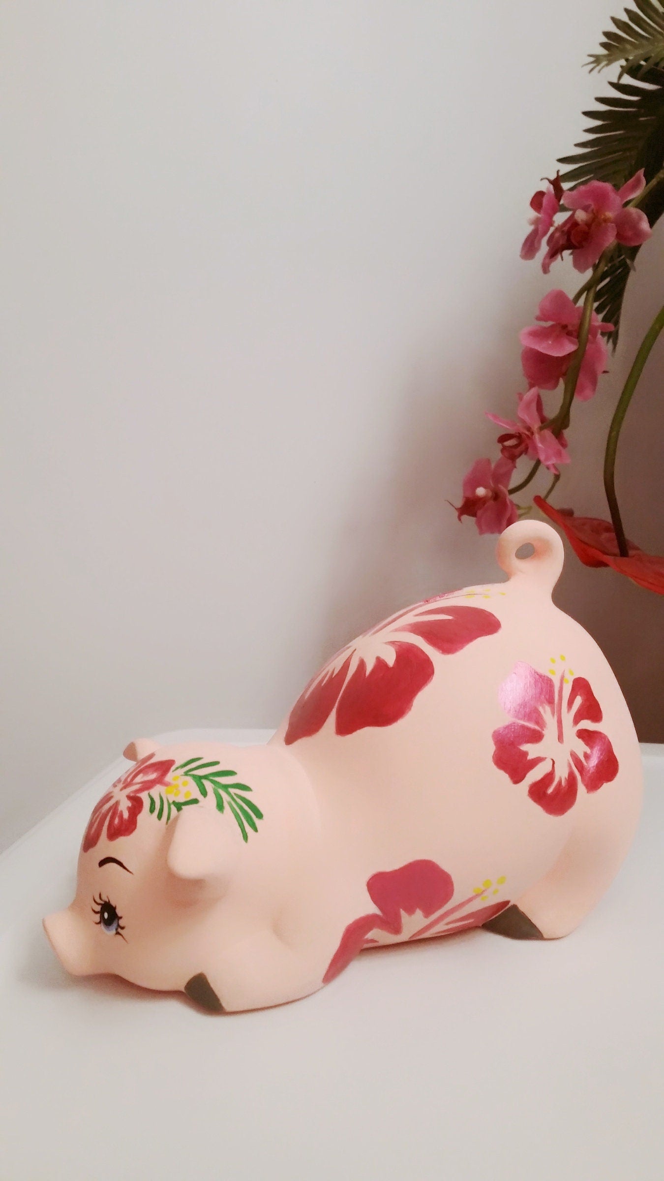 Personalized Piggy Bank/Girls Piggy Bank/Pink Piggy Bank/ceramics piggy bank/baby gift/ baby shower gift