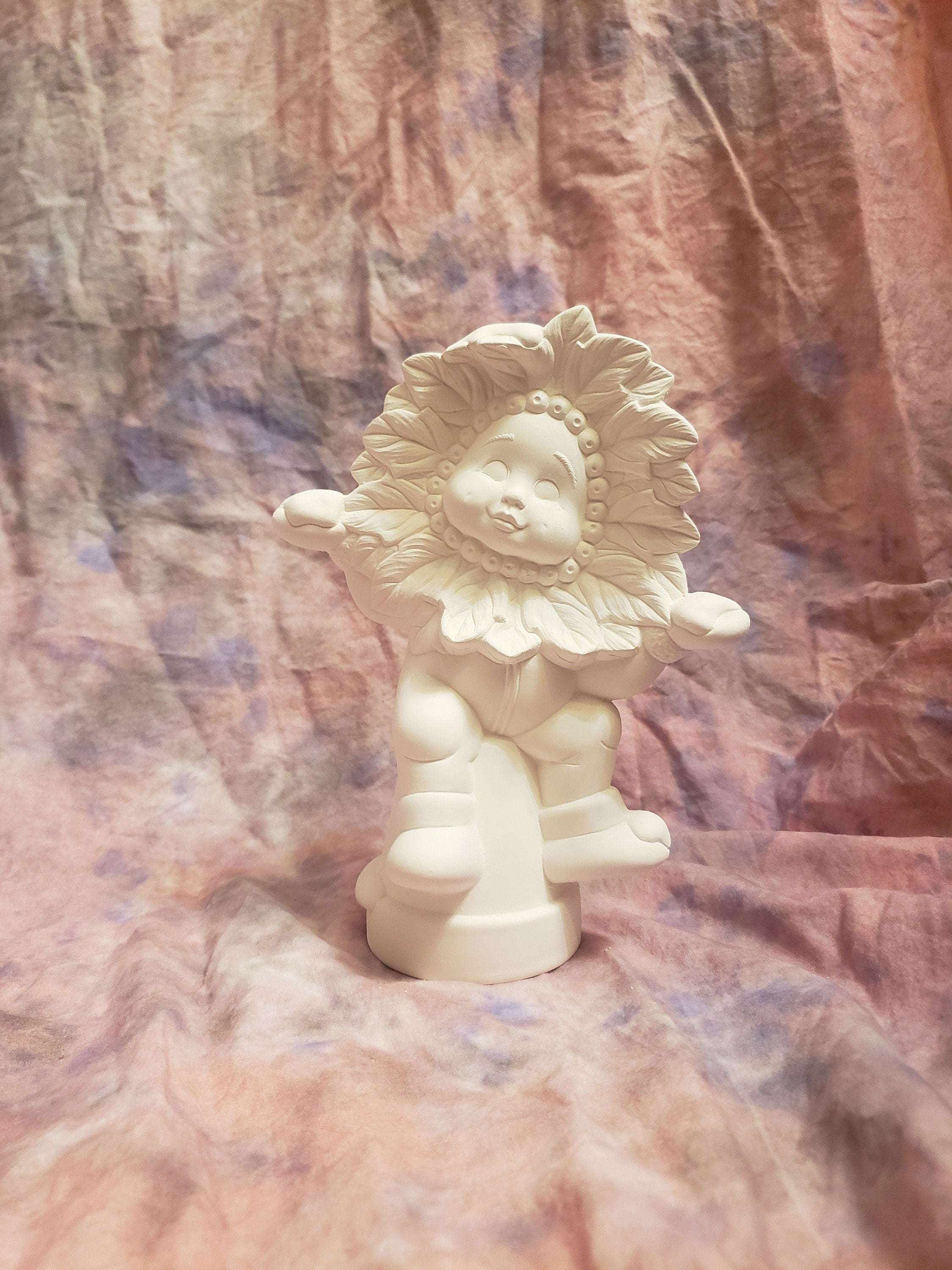 Poinsettia Sweet Tot on Flower Pot - paint your own ceramic bisque