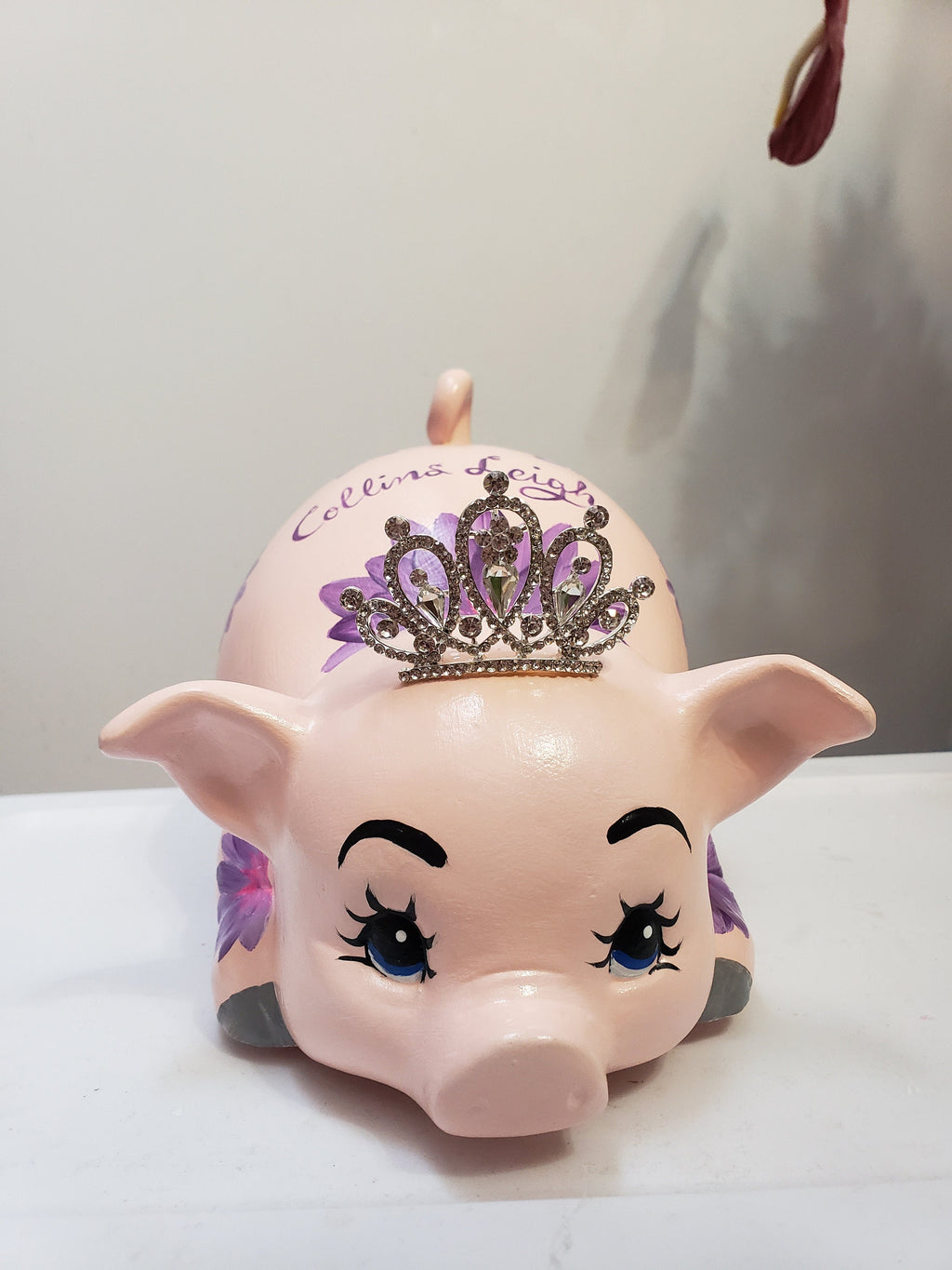 Personalized piggy bank/piggy bank/baby bank/ceramics bank/hand-painted piggy bank/baby gift/baby shower gift