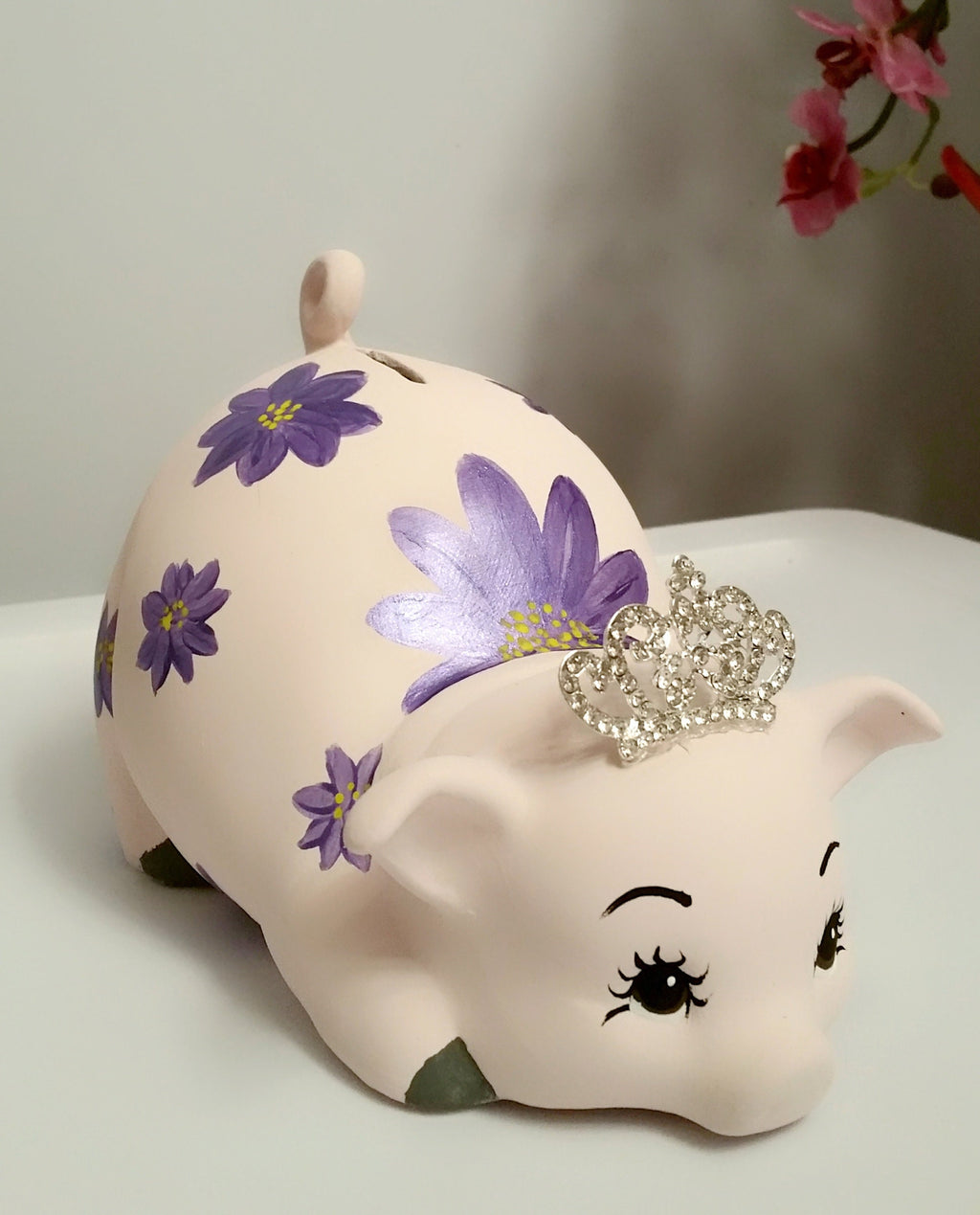 Piggy bank/Personalized piggy bank/girls piggy bank/baby bank/Ceramic piggy bank/Baby gift/Baby shower gift