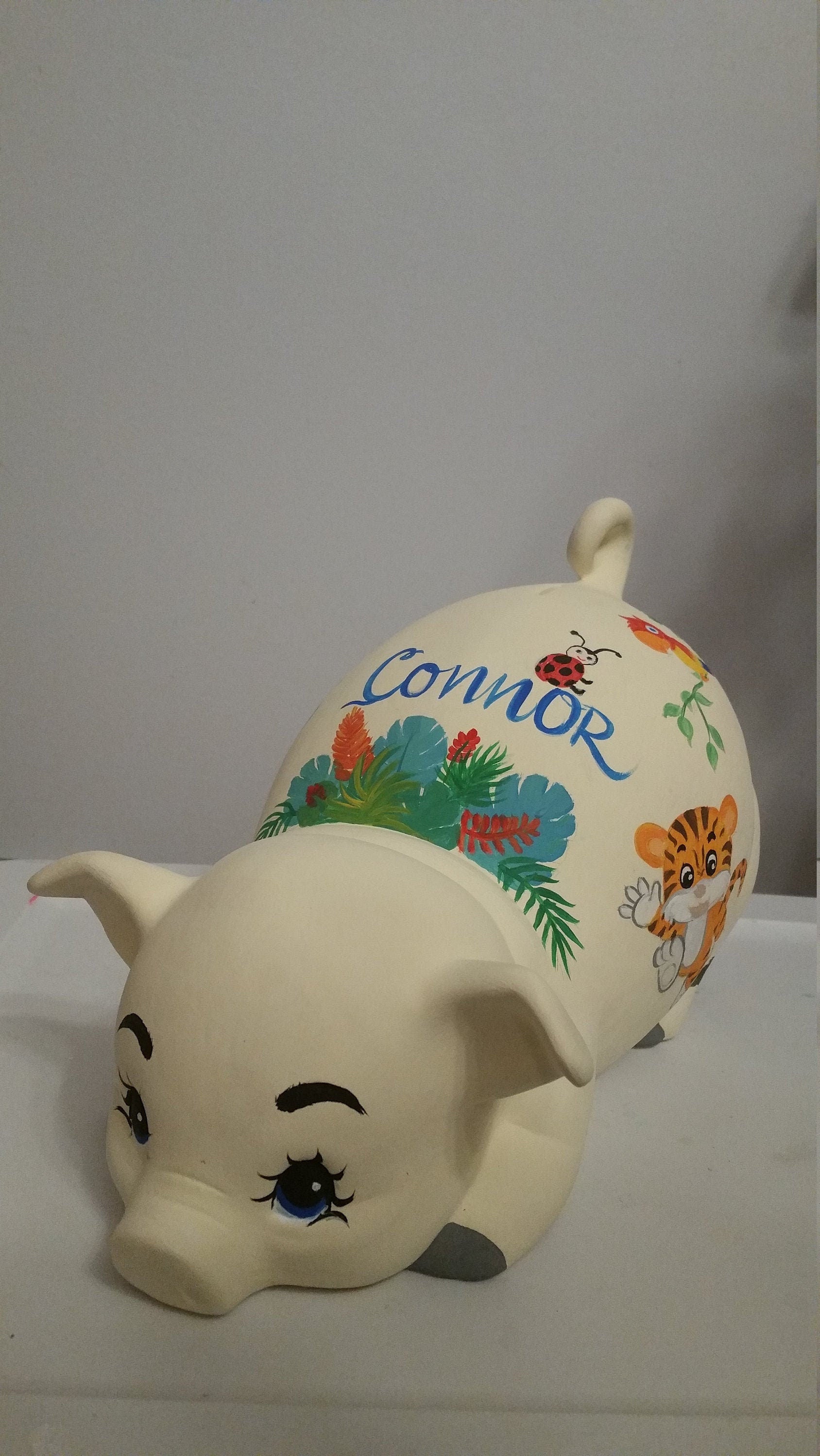 Piggy bank/personalized piggy bank/custom piggy bank/girls piggy bank/ceramic piggy bank/baby gift/baby shower gift/birthday gift