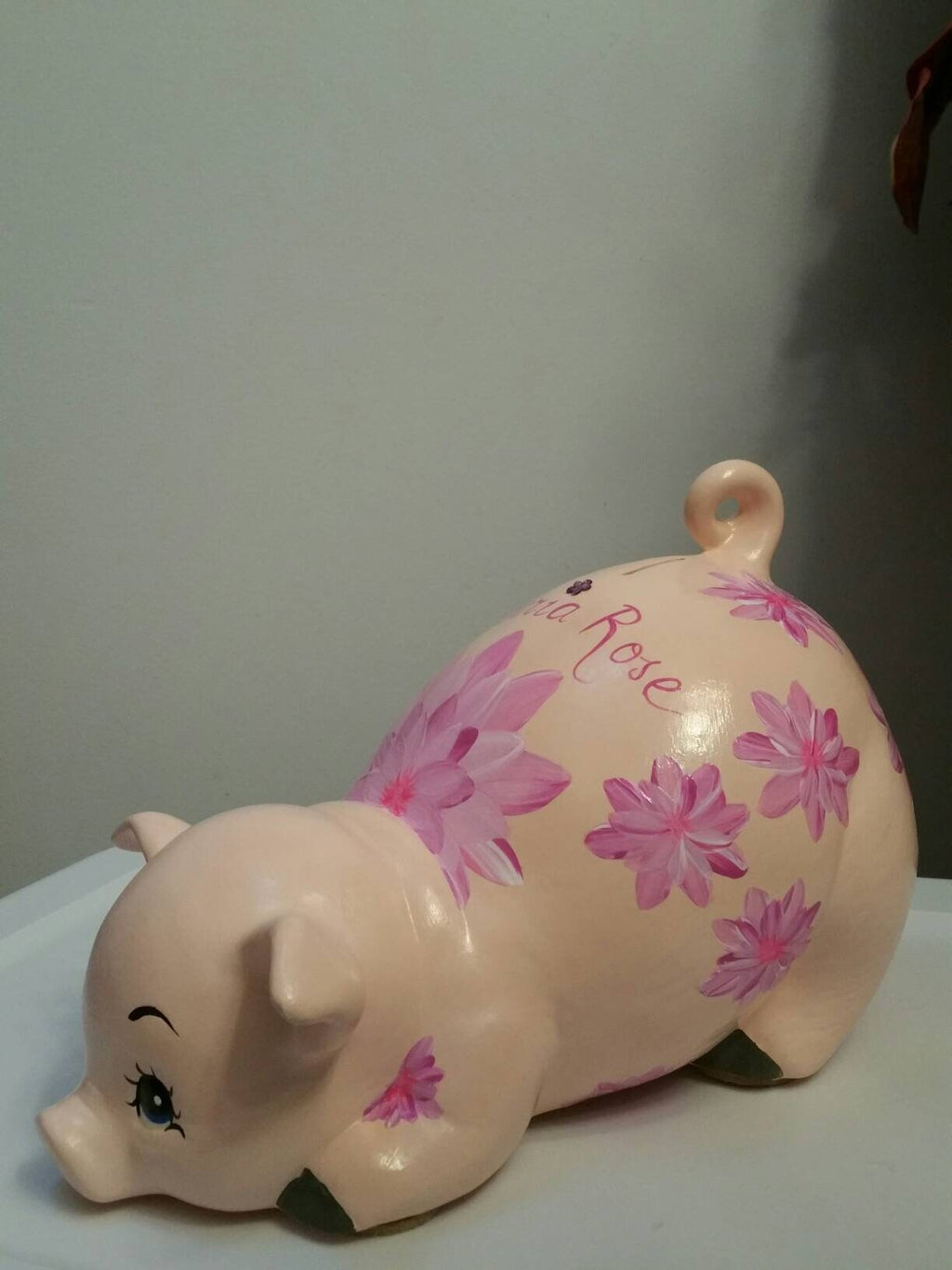Piggy bank/large piggy bank/girls piggy bank/baby gift/baby shower gift/birthday gift/baptism gift/personalized piggy bank