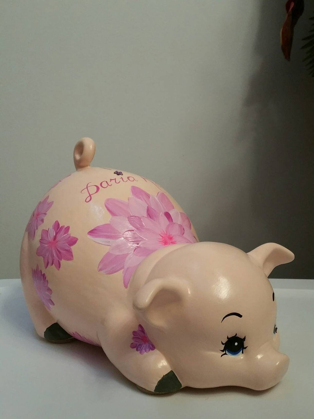 Piggy bank/large piggy bank/girls piggy bank/baby gift/baby shower gift/birthday gift/baptism gift/personalized piggy bank