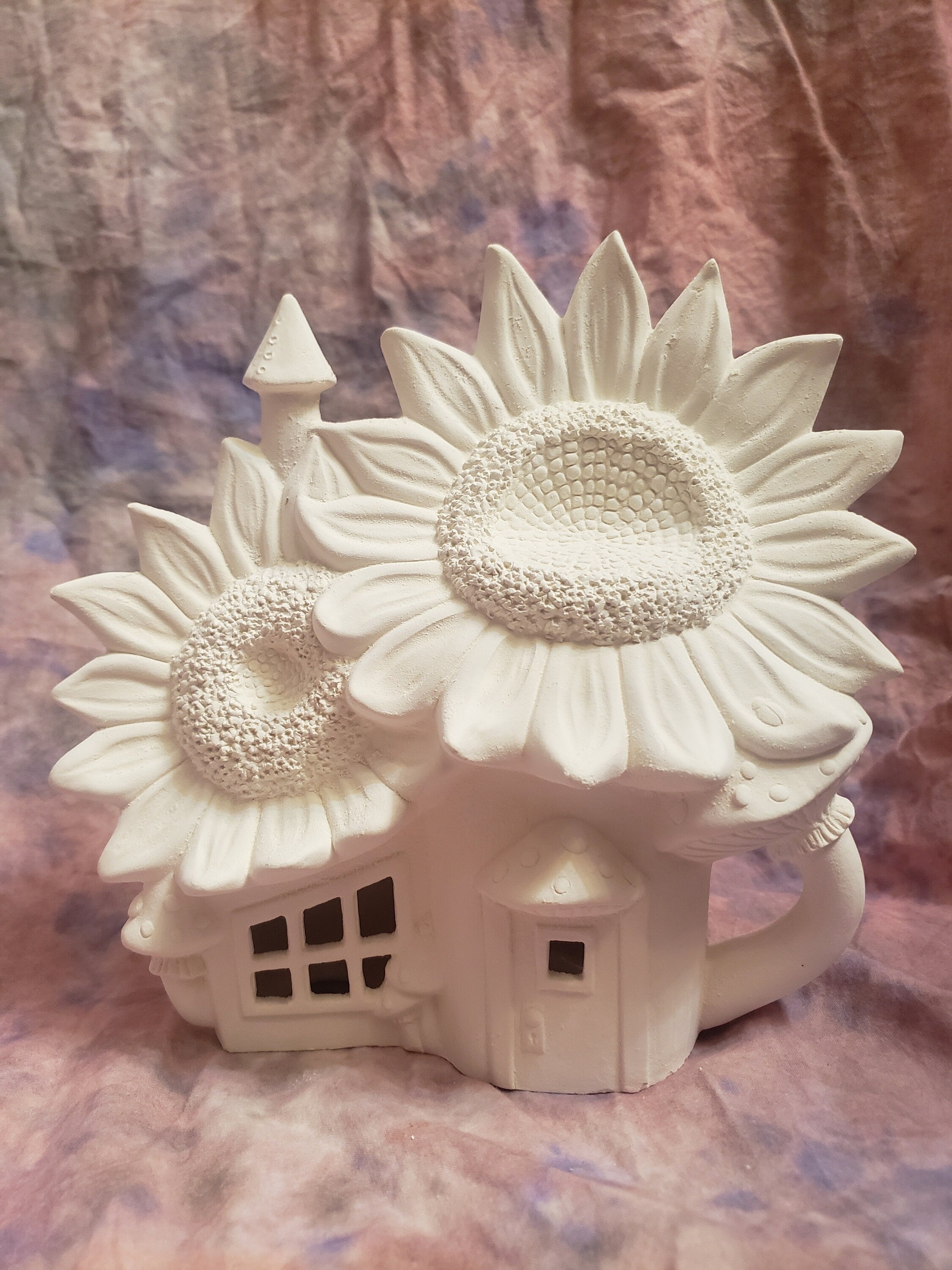 Sunflower fairy house - Paint Your Own Ceramic