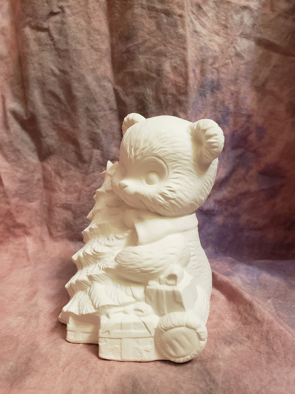Ready-To-Paint Bear with Christmas Tree