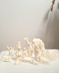 Nativity set: Ceramic Nativity -Painted and Sealed