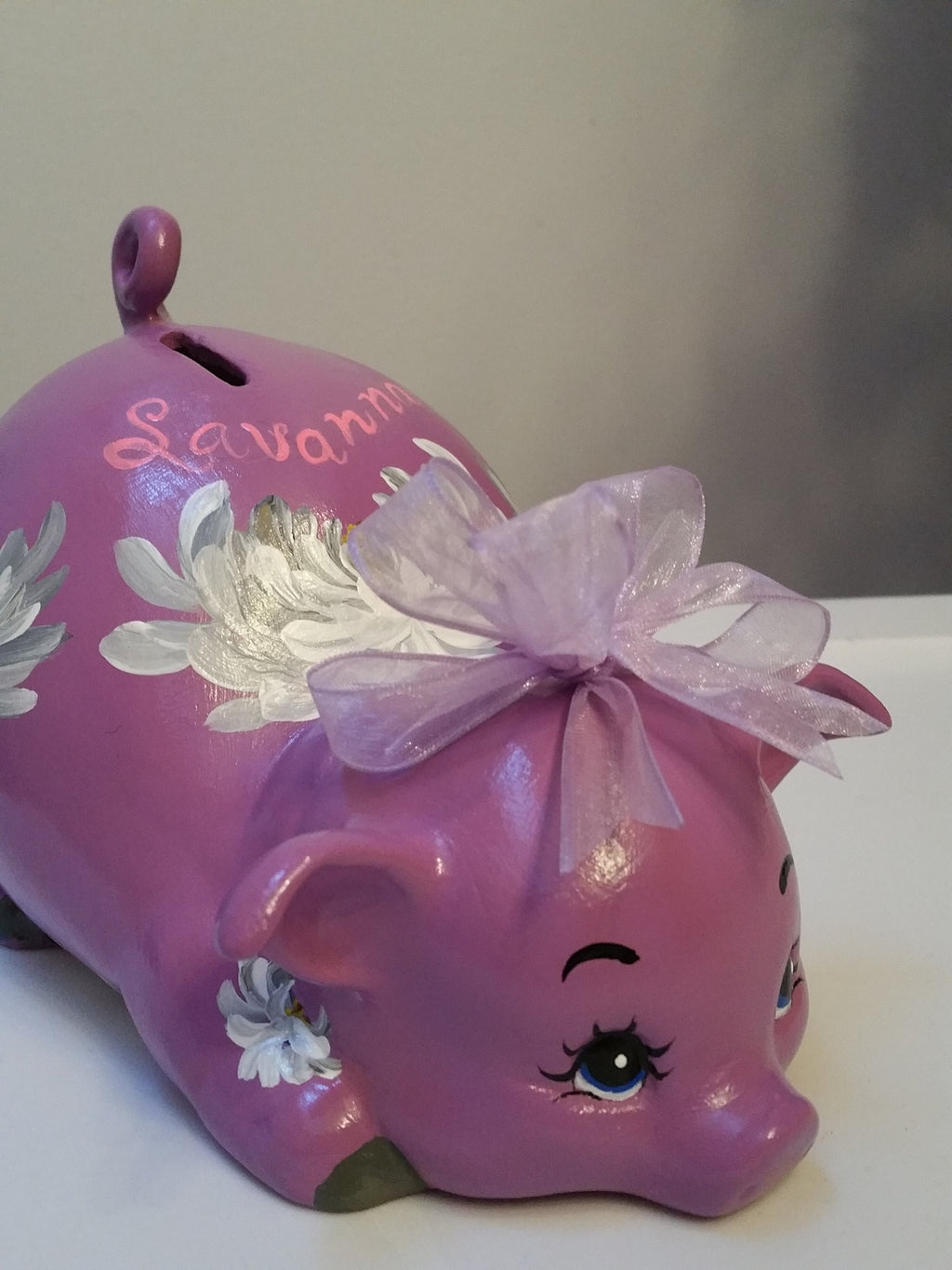 Piggy bank/personalized piggy bank/custom piggy bank/girls piggy bank/ceramic piggy bank/baby gift/baby shower gift/birthday gift