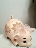 Piggy bank/large piggy bank/girls piggy bank/ceramics piggy bank/baby gift/baby shower gift