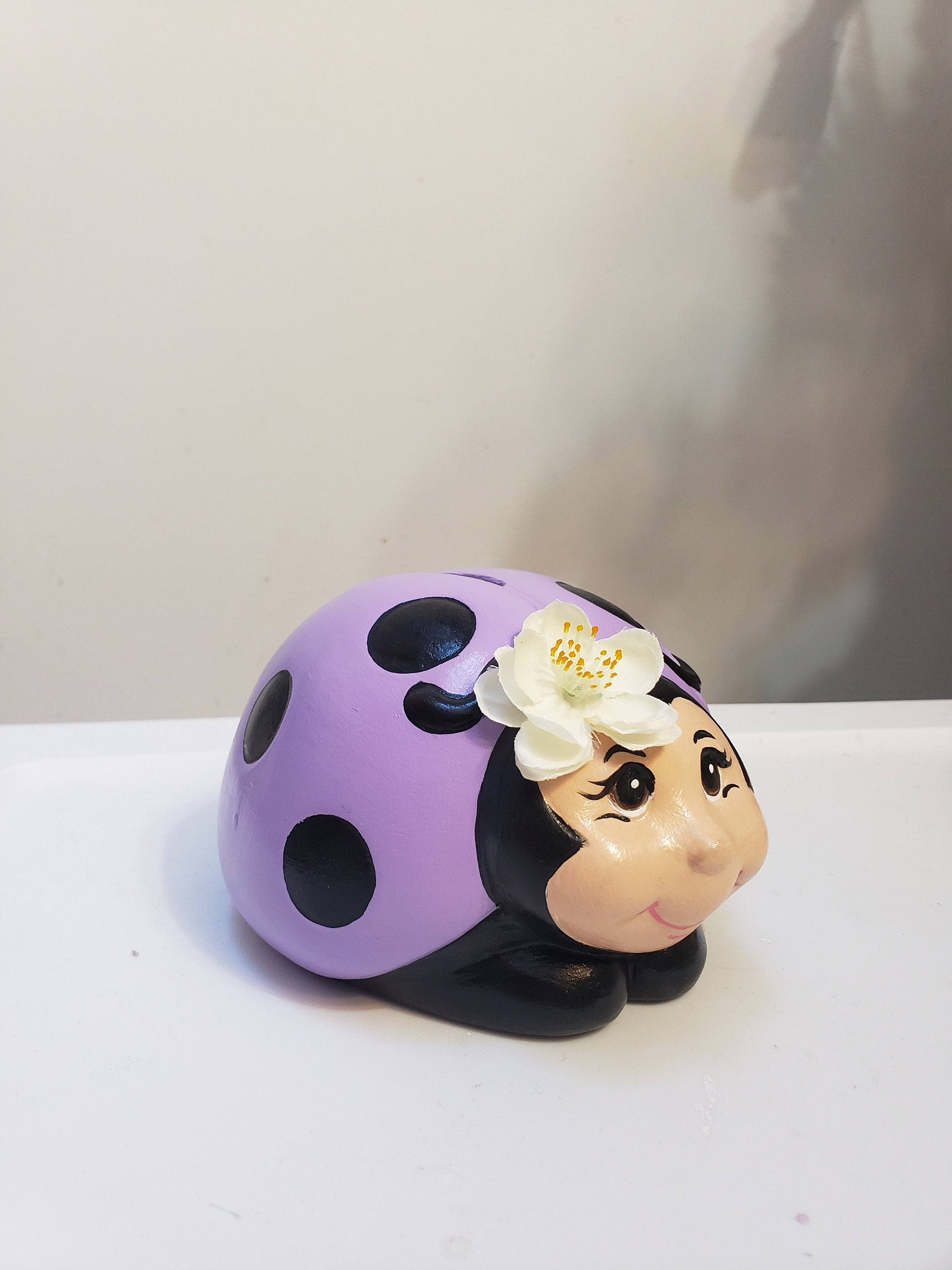 Personalized girls bank/lady bug bank/piggy bank/baby bank/Baby gift/B ...