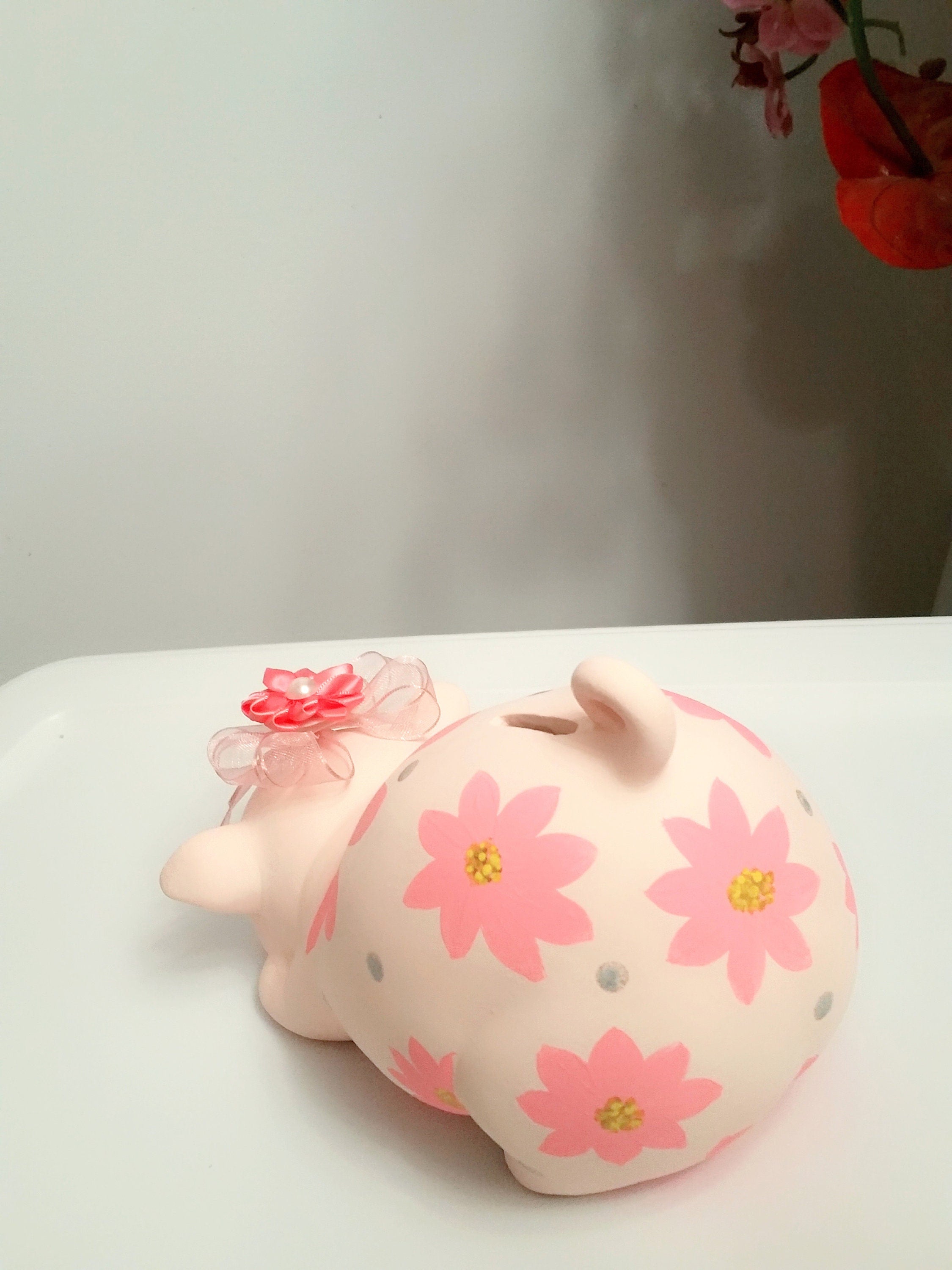 Piggy bank/personalized piggy bank/girls piggy bank/pink piggy bank/baby gift/baby shower gift