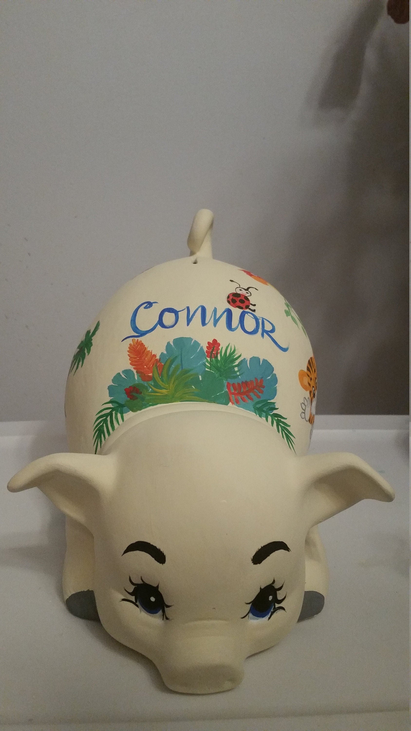 Piggy bank/personalized piggy bank/custom piggy bank/girls piggy bank/ceramic piggy bank/baby gift/baby shower gift/birthday gift