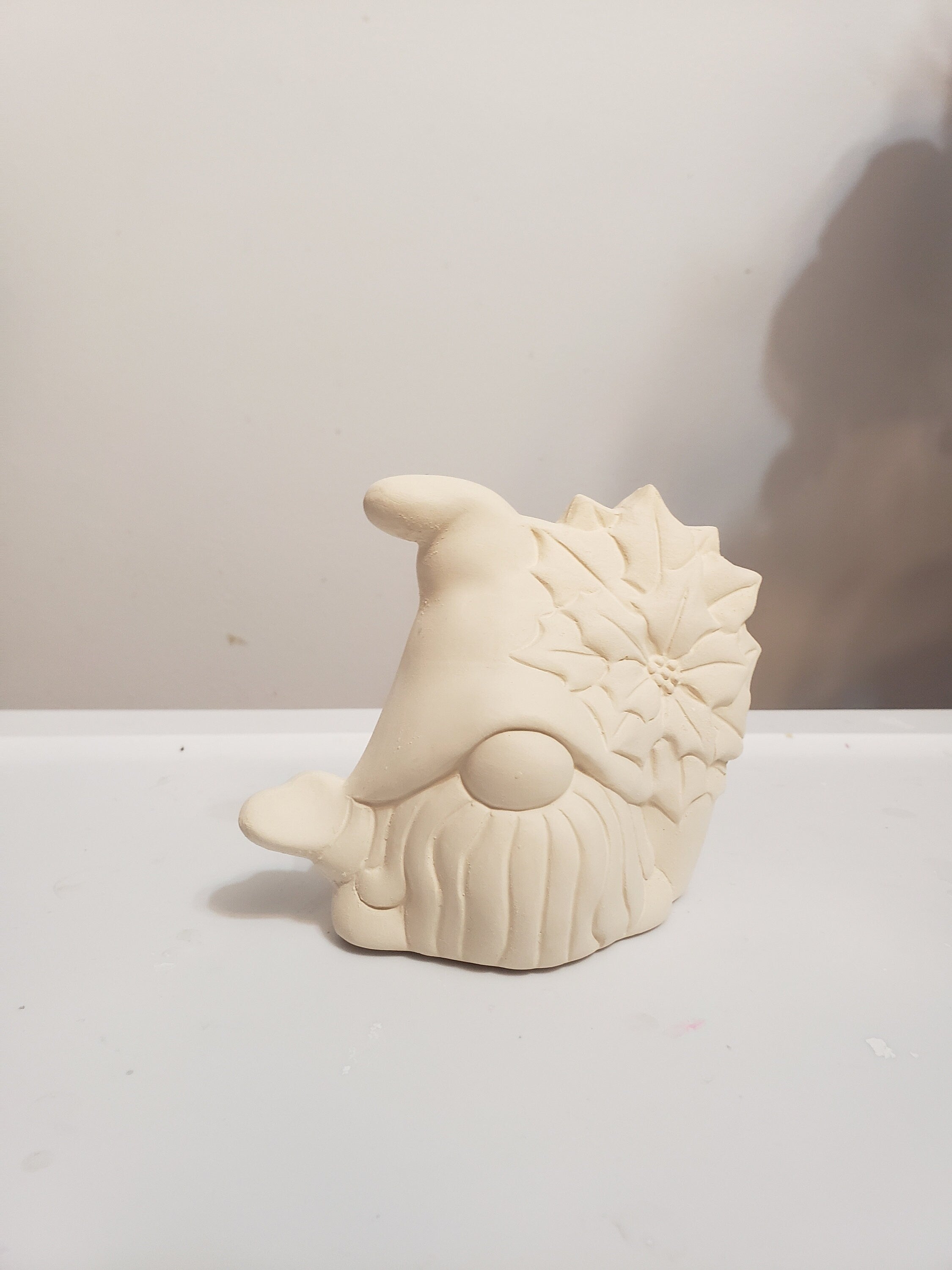 NEW! Clay Magic Gunner Gnome with Poinsettia-small