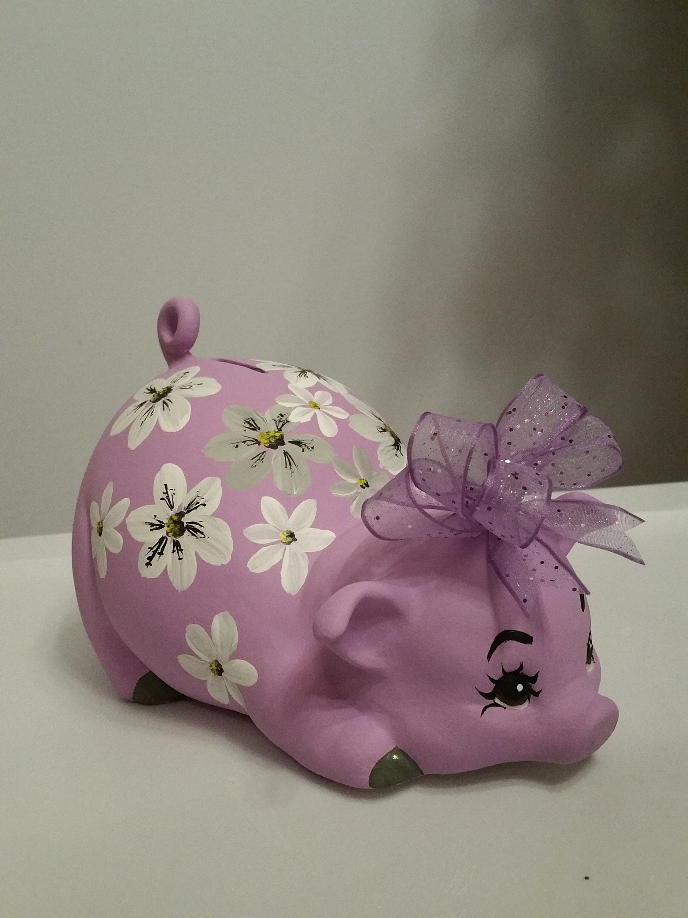 Piggy bank/personalized piggy bank/custom piggy bank/girls piggy bank/ceramic piggy bank/baby gift/baby shower gift/birthday gift