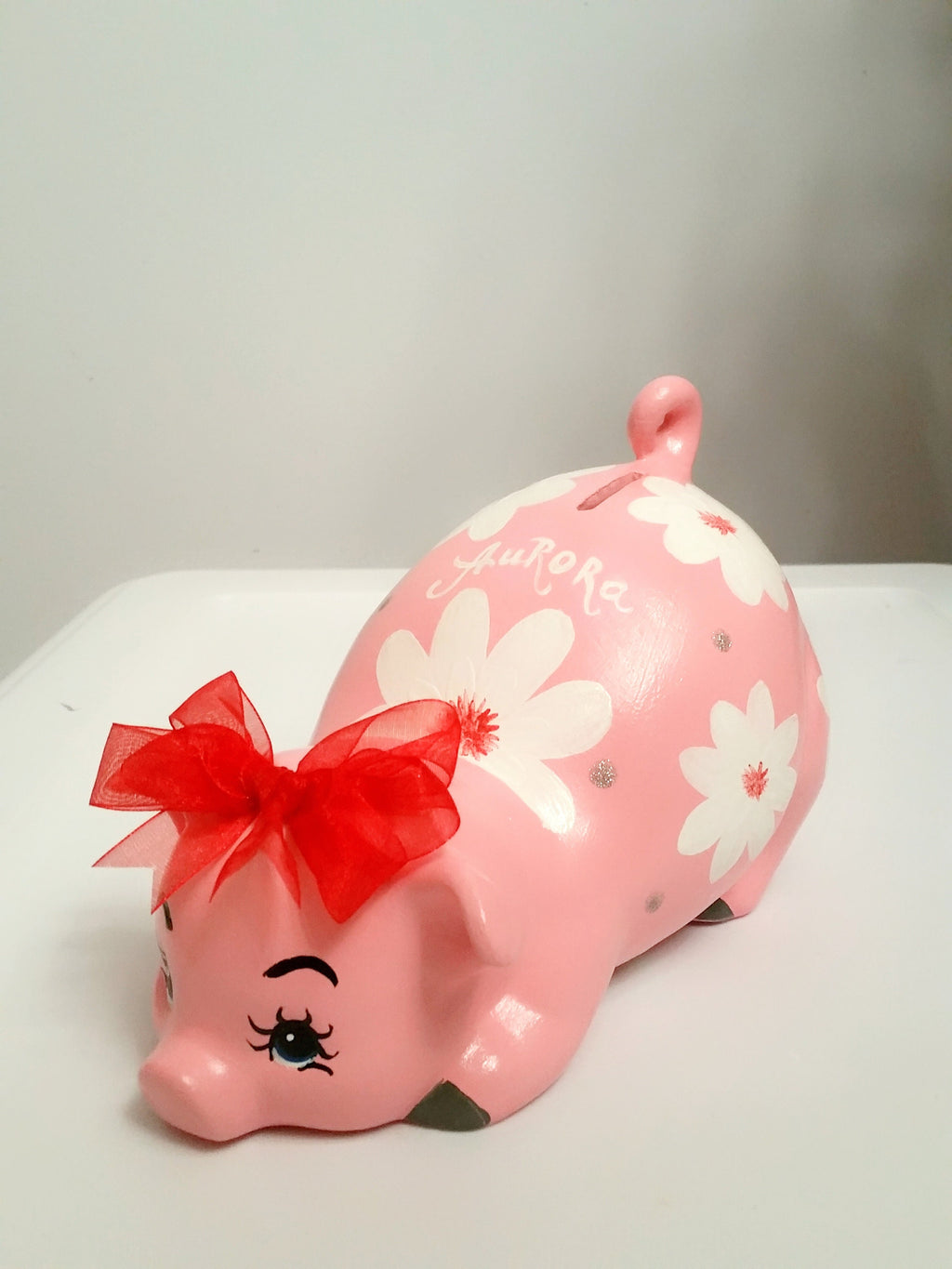 Piggy bank/personalized piggy bank/custom piggy bank/girls piggy bank/ceramic piggy bank/baby gift/baby shower gift/birthday gift