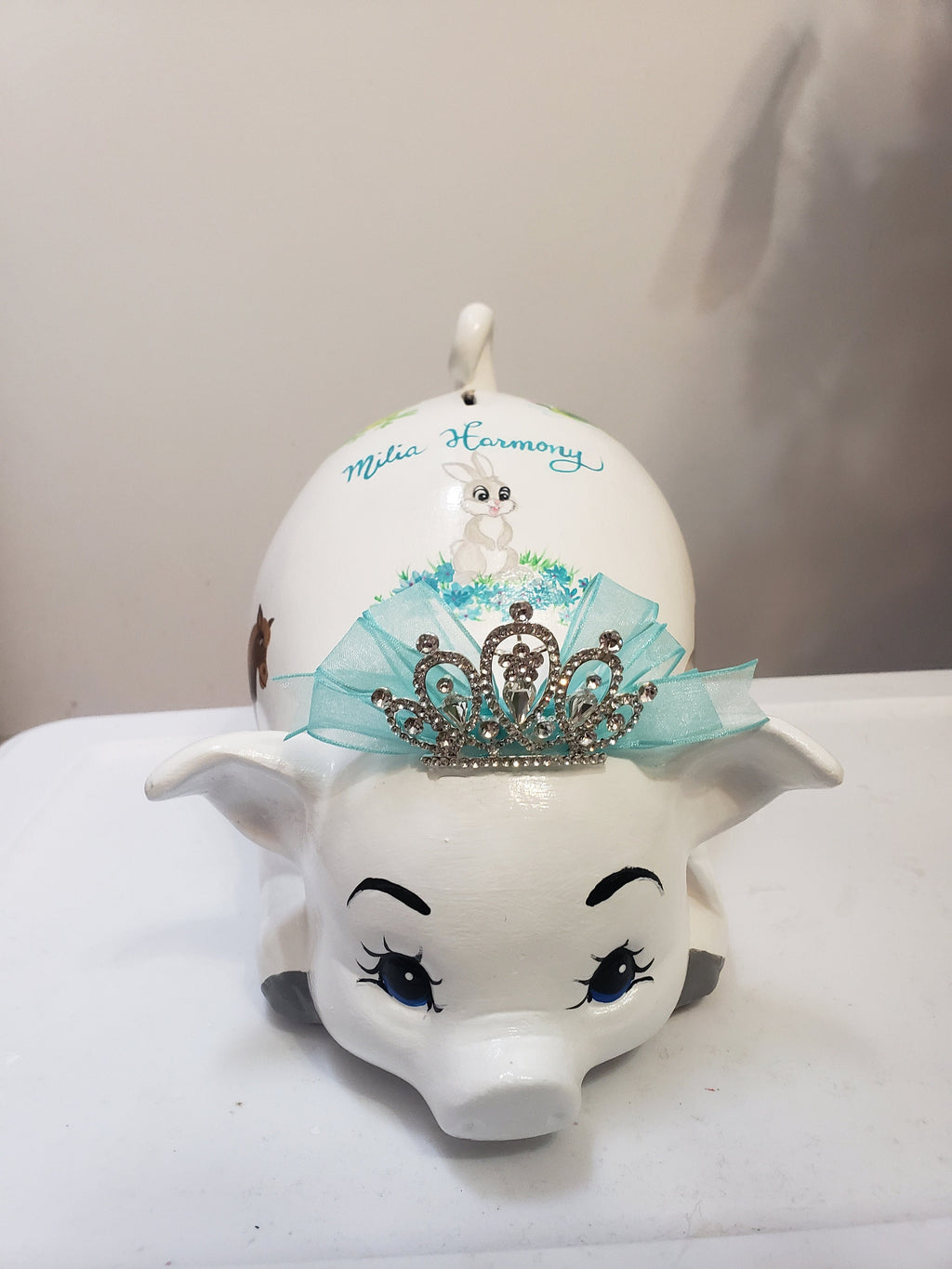 Piggy bank/personalized piggy bank/large piggy bank/girls piggy bank/baby bank/baby's gift/baby shower gift