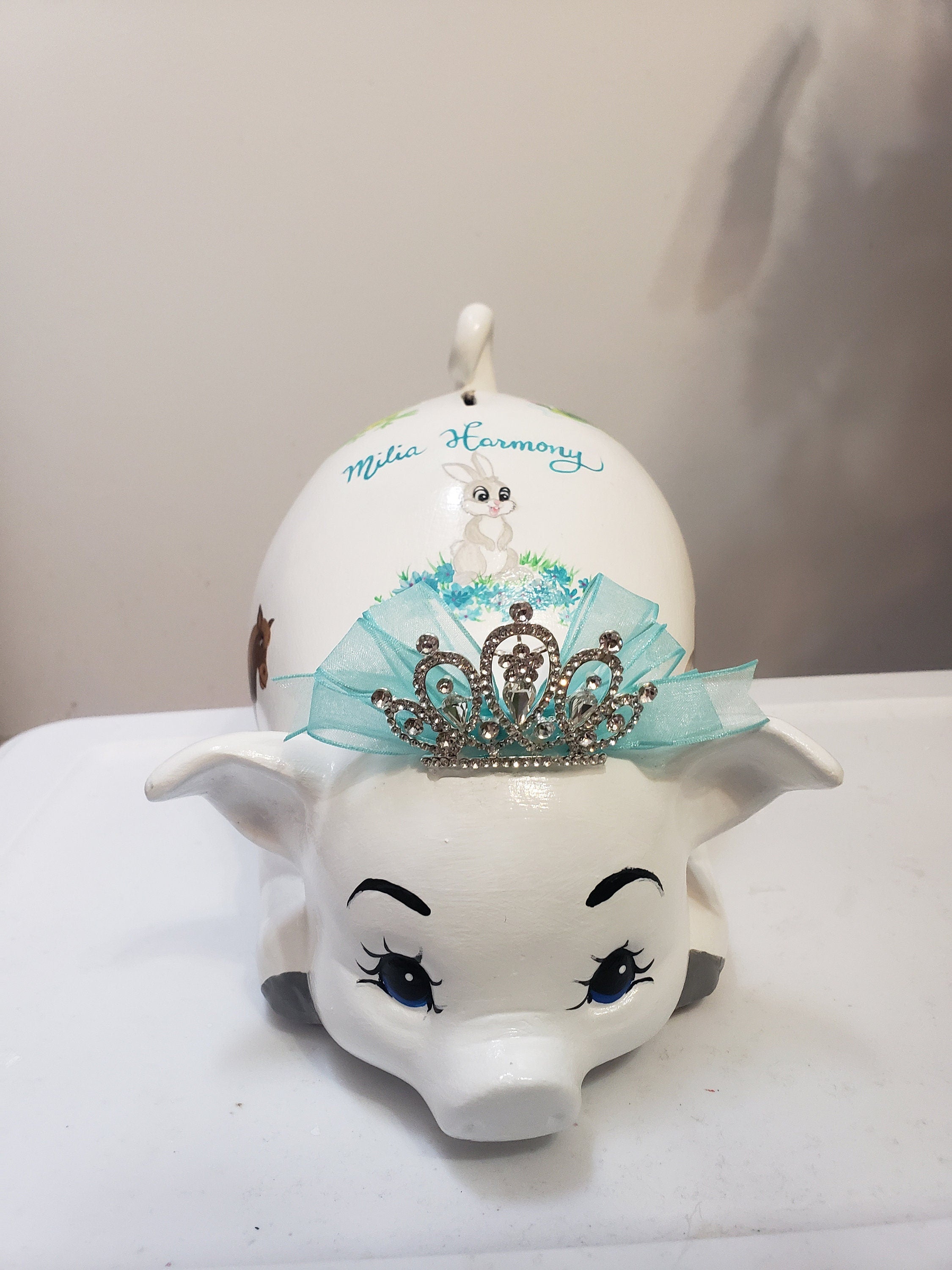 Piggy bank/personalized piggy bank/large piggy bank/girls piggy bank/baby bank/baby's gift/baby shower gift