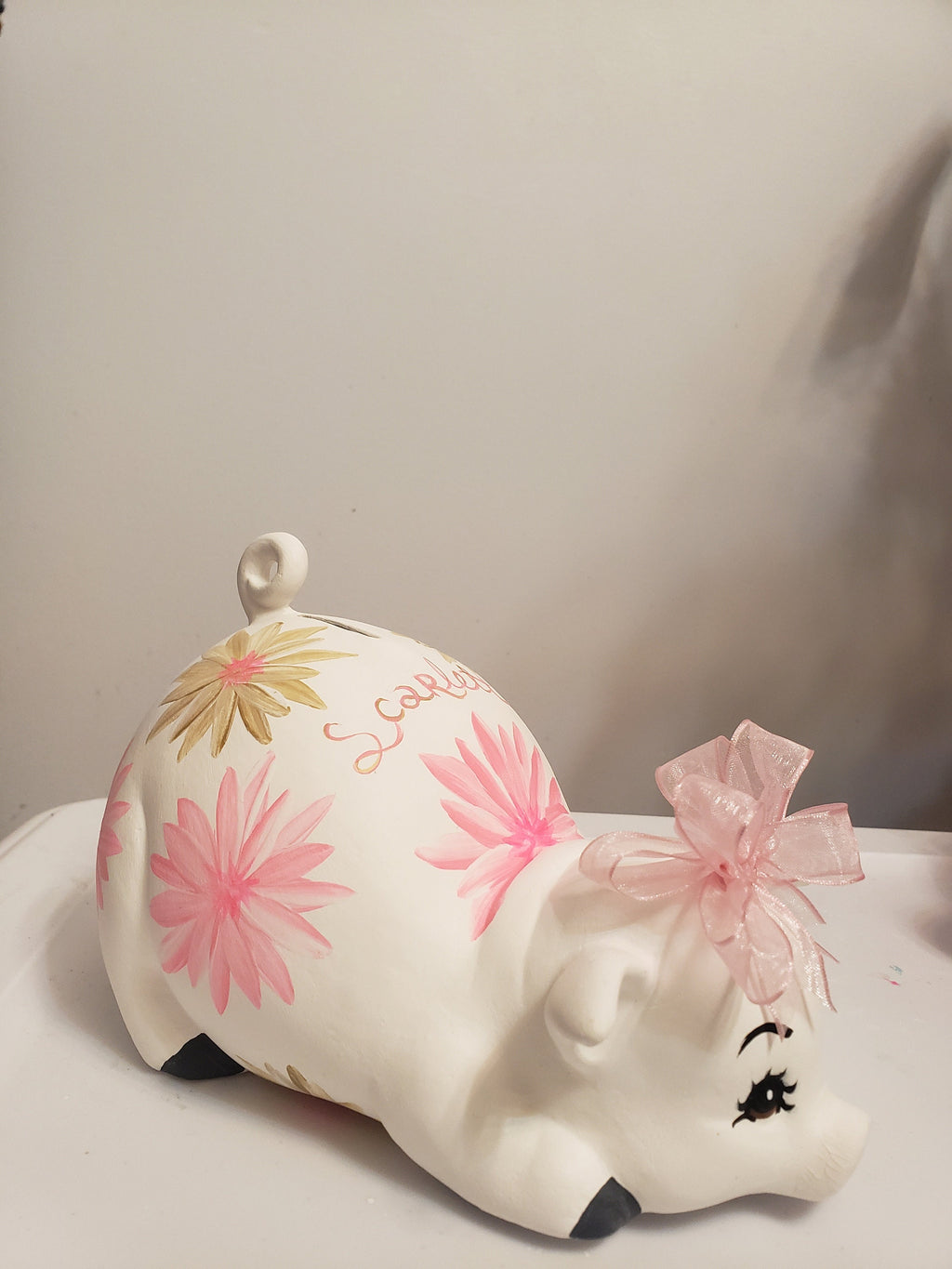Piggy bank/personalized piggy bank/custom piggy bank/girls piggy bank/ceramic piggy bank/baby gift/baby shower gift/birthday gift