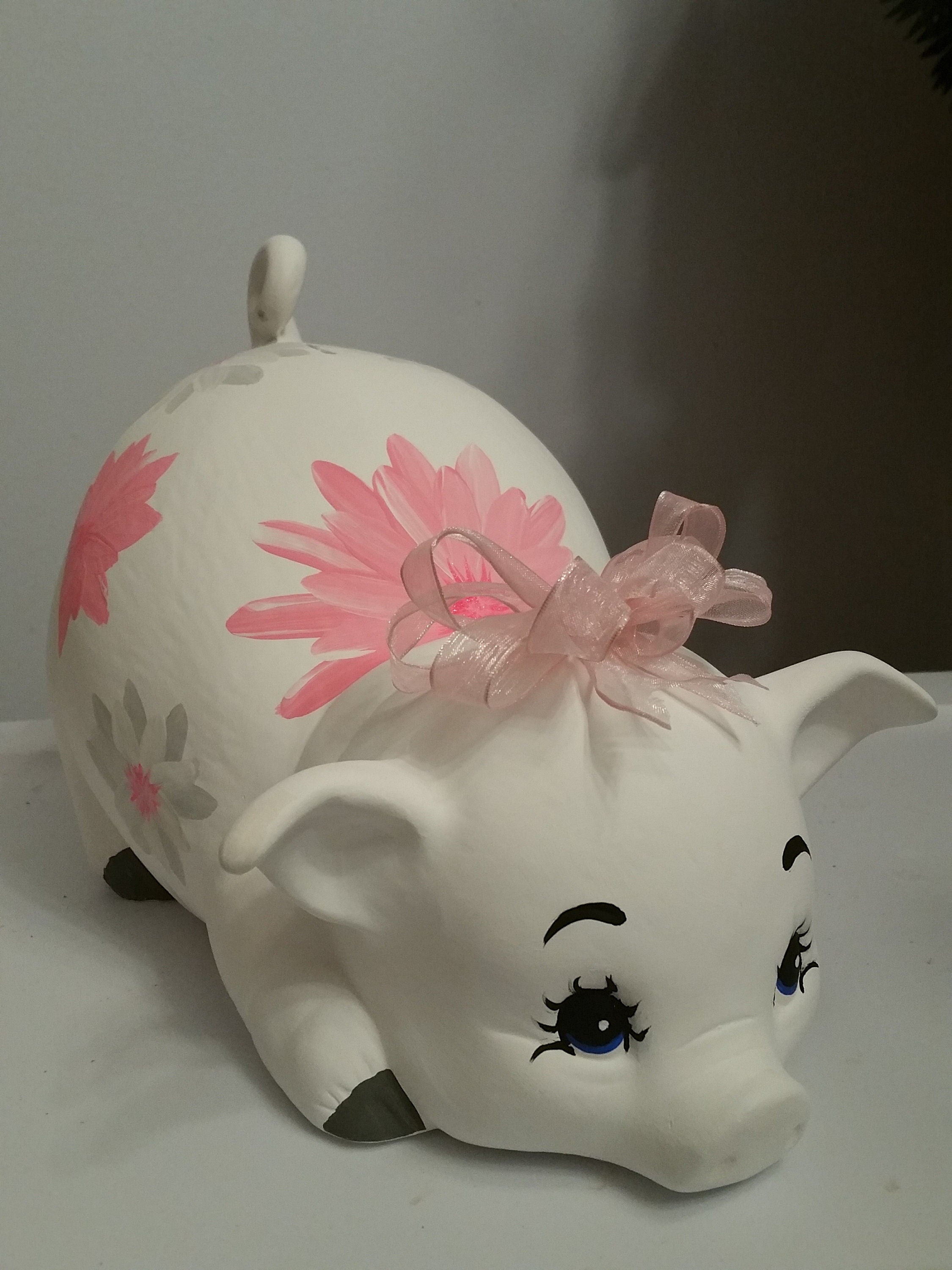 Piggy bank/personalized piggy bank/custom piggy bank/girls piggy bank/ceramic piggy bank/baby gift/baby shower gift/birthday gift