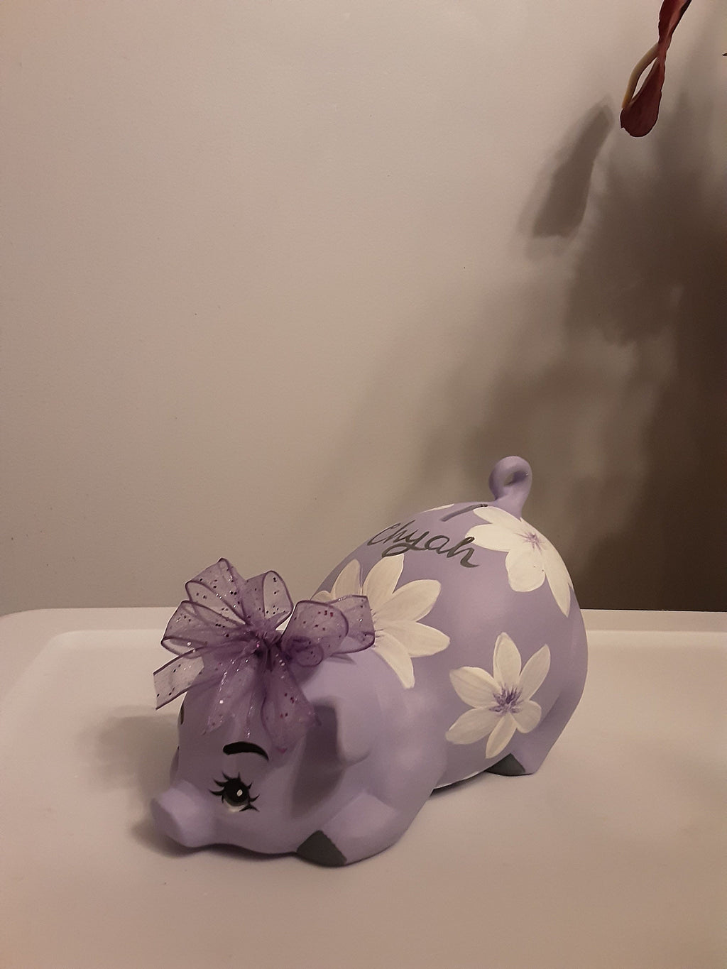 Personalized Piggy Bank/Piggy Bank/Girls Piggy Bank/Purple Piggy Bank/Baby gift/Baby shower gift