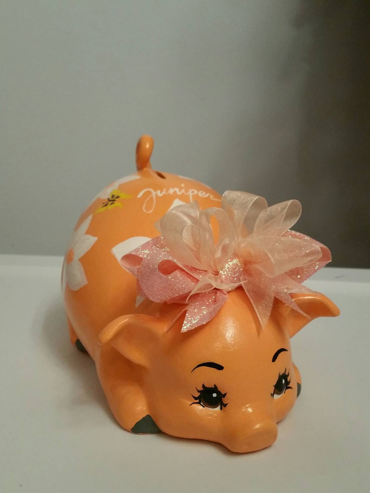 Piggy bank, girls piggy bank, personalized bank, baby gift, baby shower gift