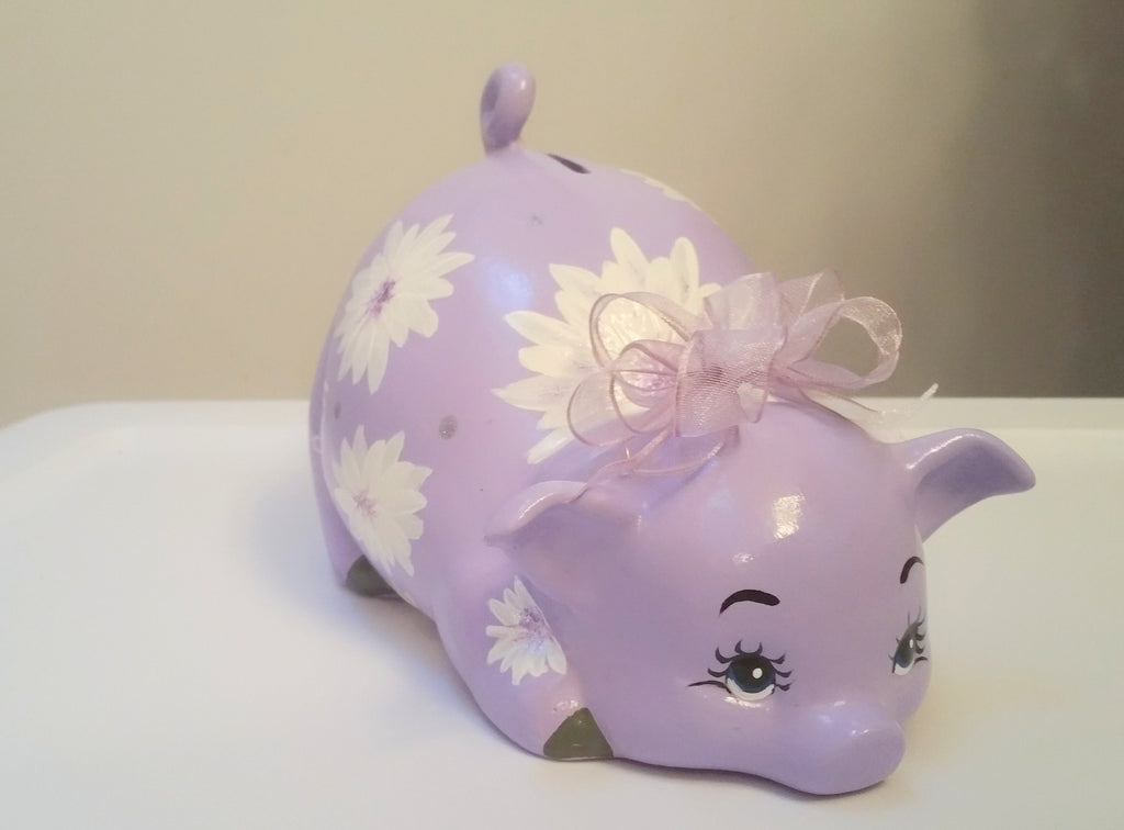 Piggy bank/Personalized piggy bank/Girls piggy bank/Baby bank/Purple piggy bank/piggy bank/Baby hify/Baby shower gift