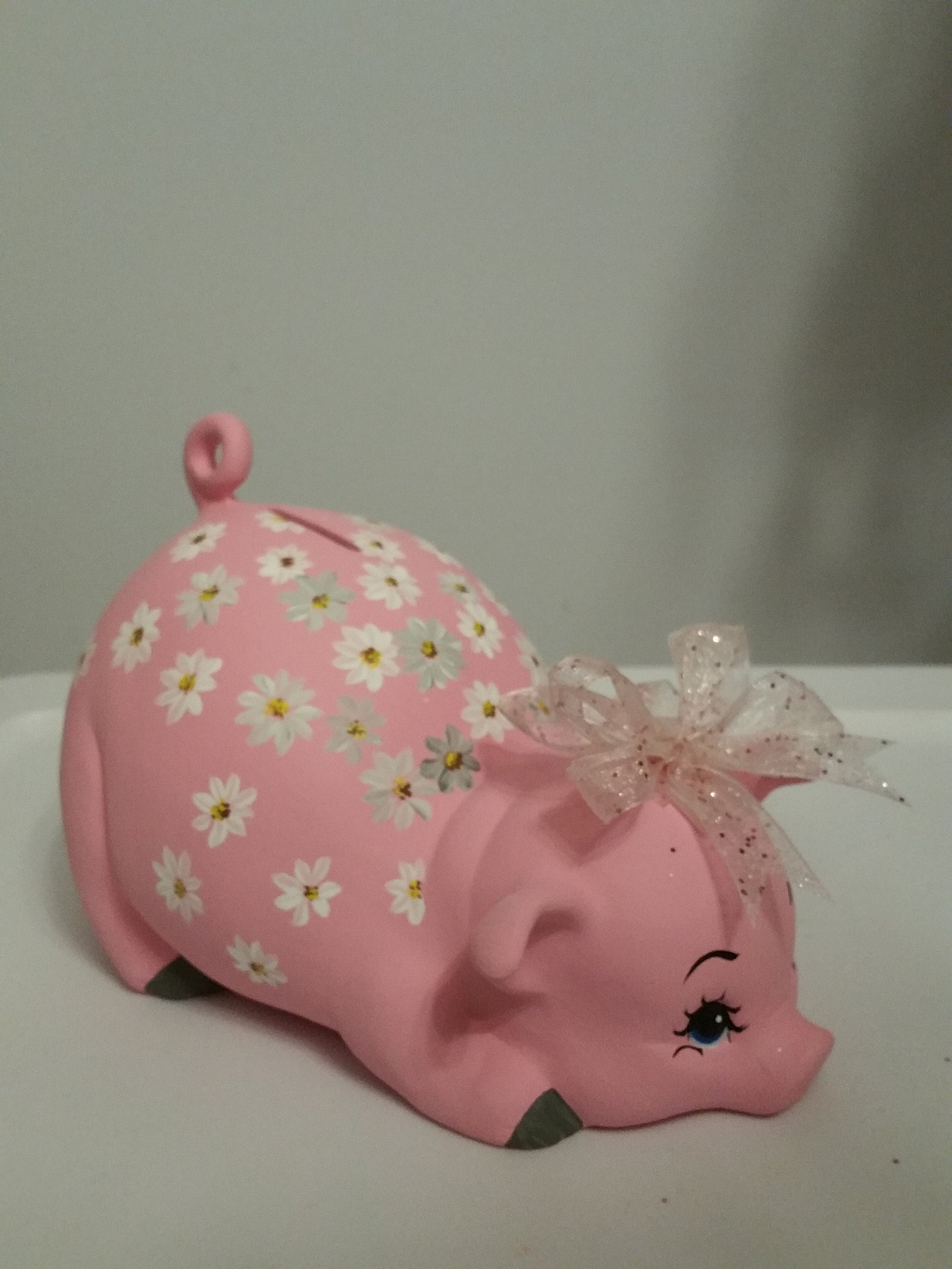 Piggy bank/personalized piggy bank/custom piggy bank/girls piggy bank/ceramic piggy bank/baby gift/baby shower gift/birthday gift