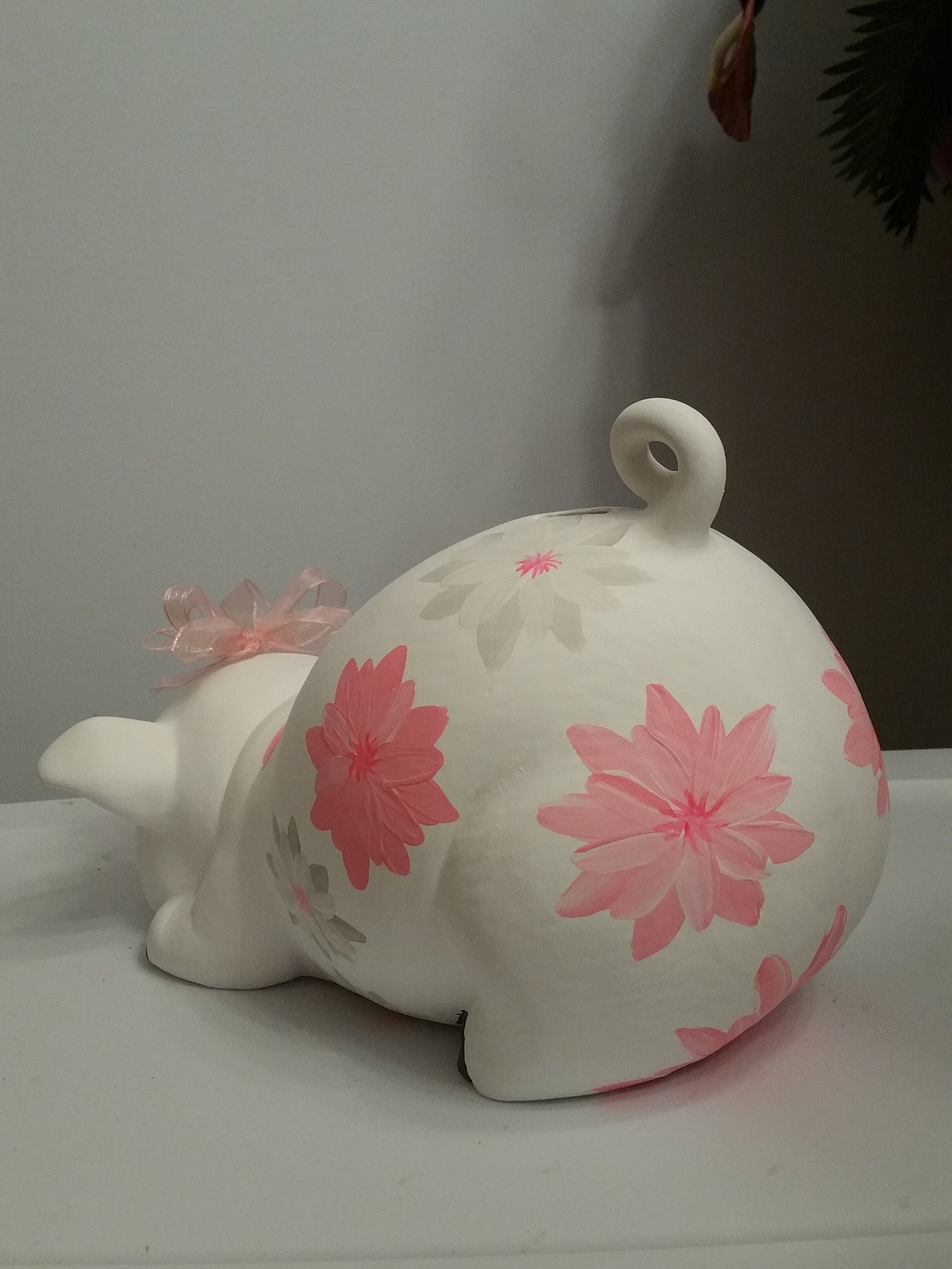 Piggy bank/personalized piggy bank/custom piggy bank/girls piggy bank/ceramic piggy bank/baby gift/baby shower gift/birthday gift