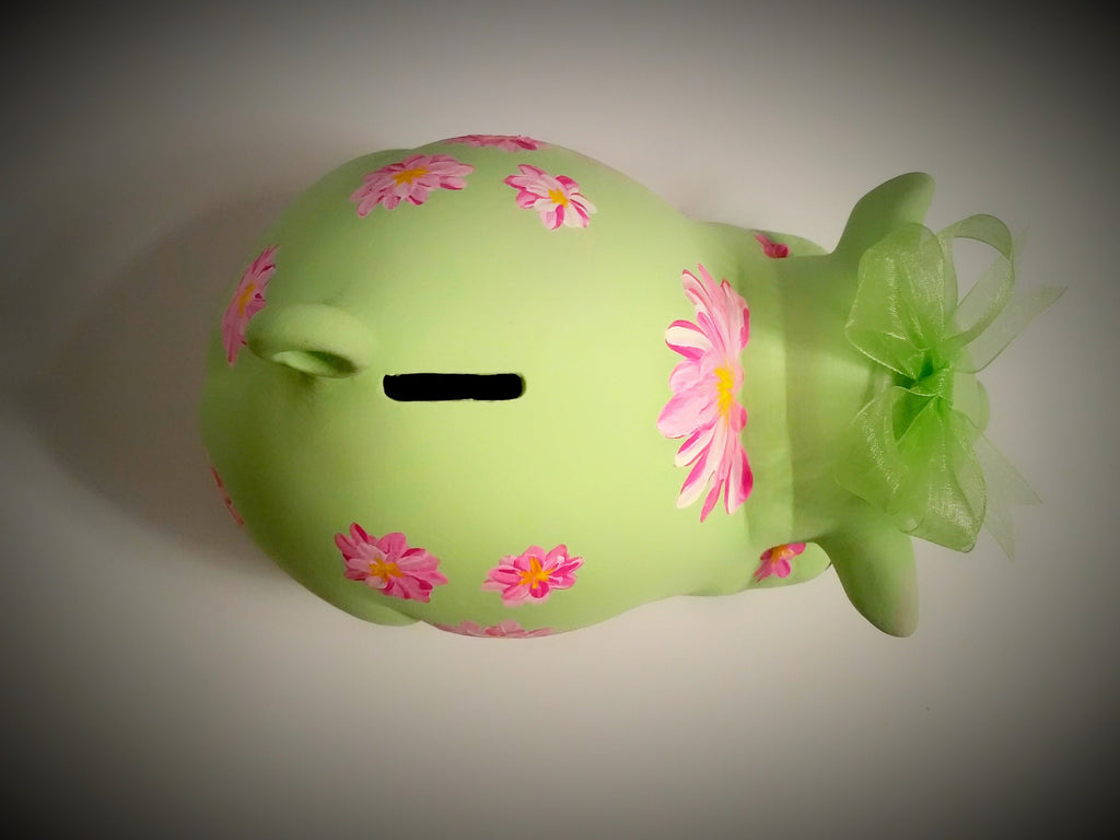 Piggy bank/Personalized piggy bank/hand-painted piggy bank/girls piggy bank/Baby bank/Baby gift/Baby shower gift/gift