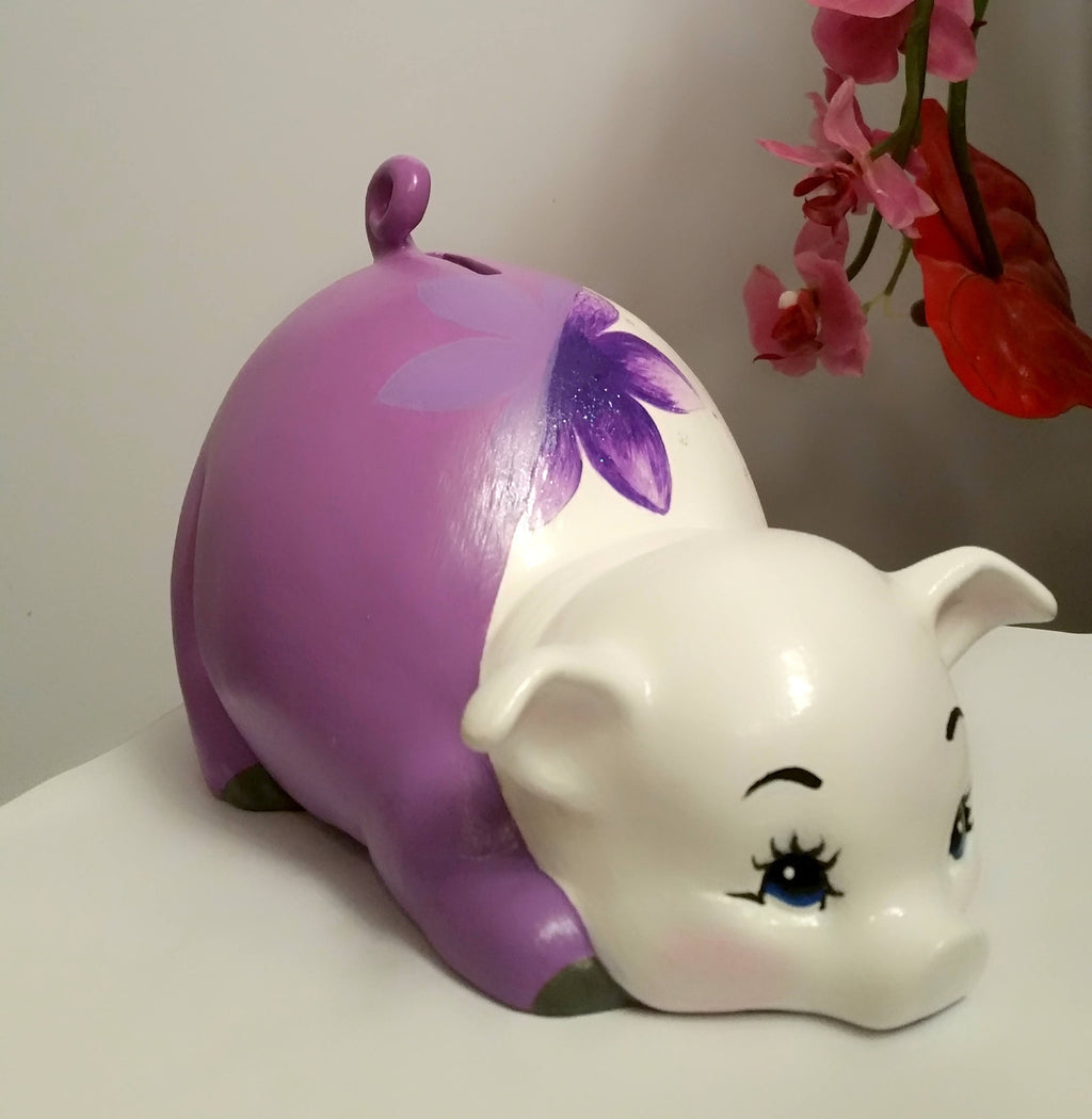 Personalized piggy bank, baby bank, girls piggy bank, ceramics piggy bank, baby gift, baby shower gift