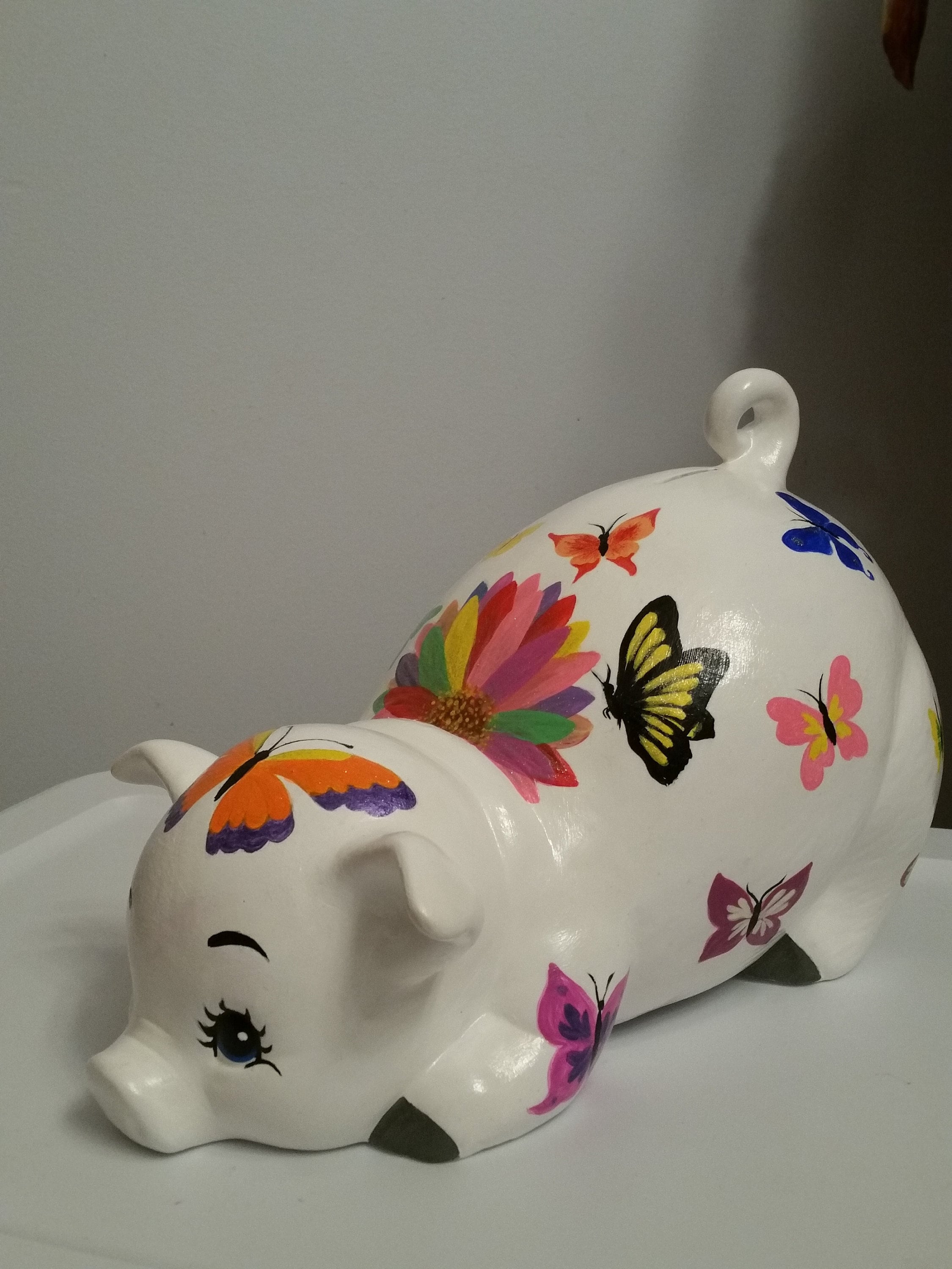 Large multicolor piggy bank/piggy bank/personalized piggy bank/girls piggy bank