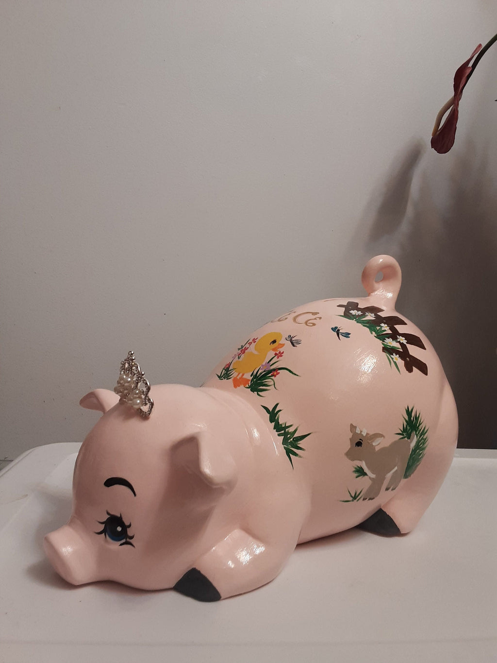 Piggy bank/personalized piggy bank/custom piggy bank/girls piggy bank/ceramic piggy bank/baby gift/baby shower gift/birthday gift